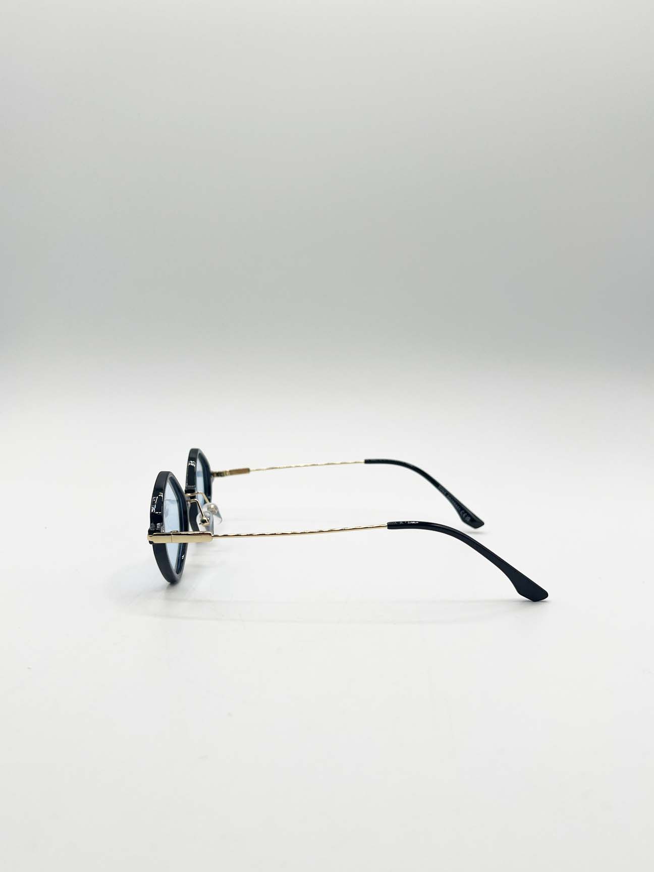 Blue Diamond Shape Sunglasses in Black Blue, Image 5 of 5