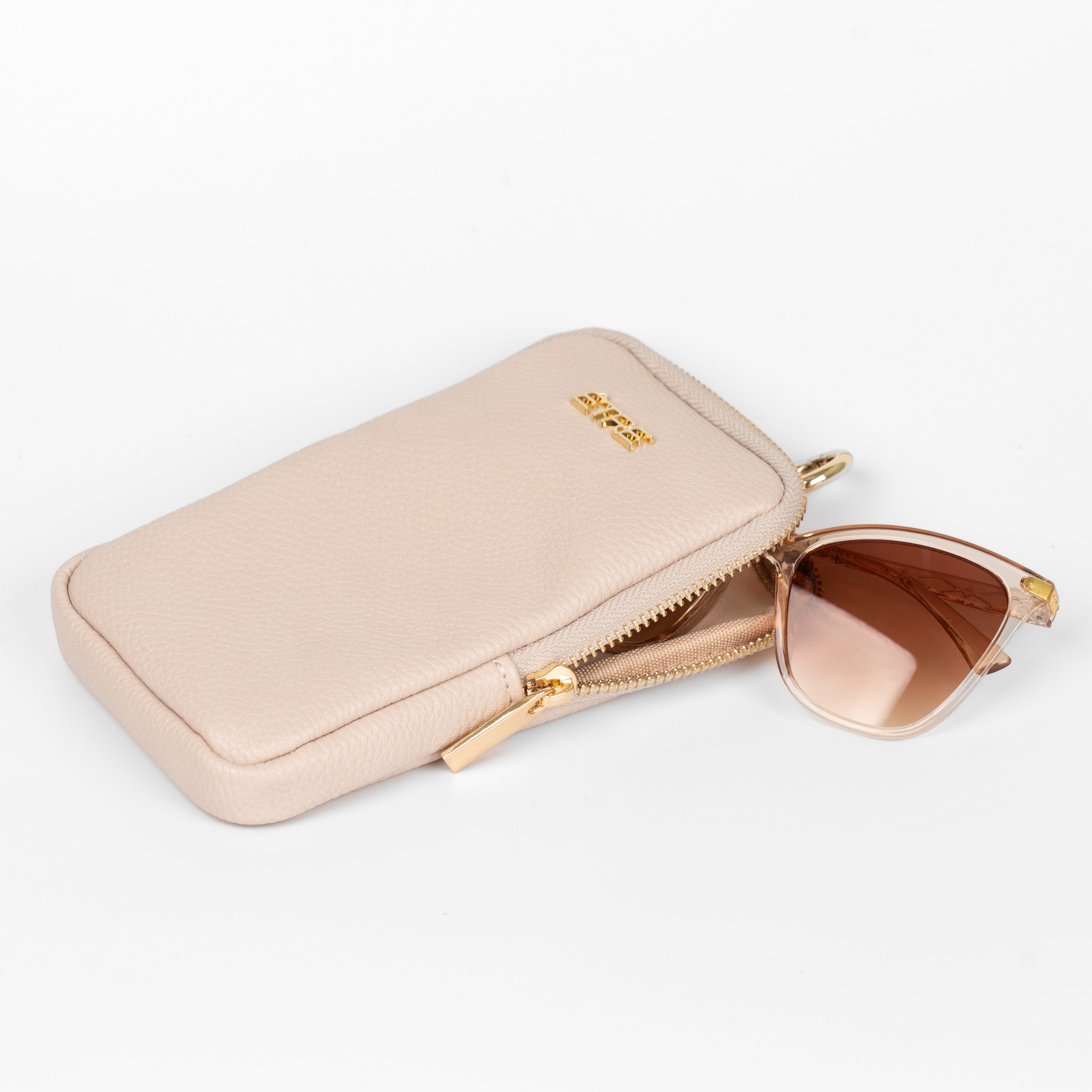 Beige Etre Beige Faux Leather Glasses Case, Image 2 of 3