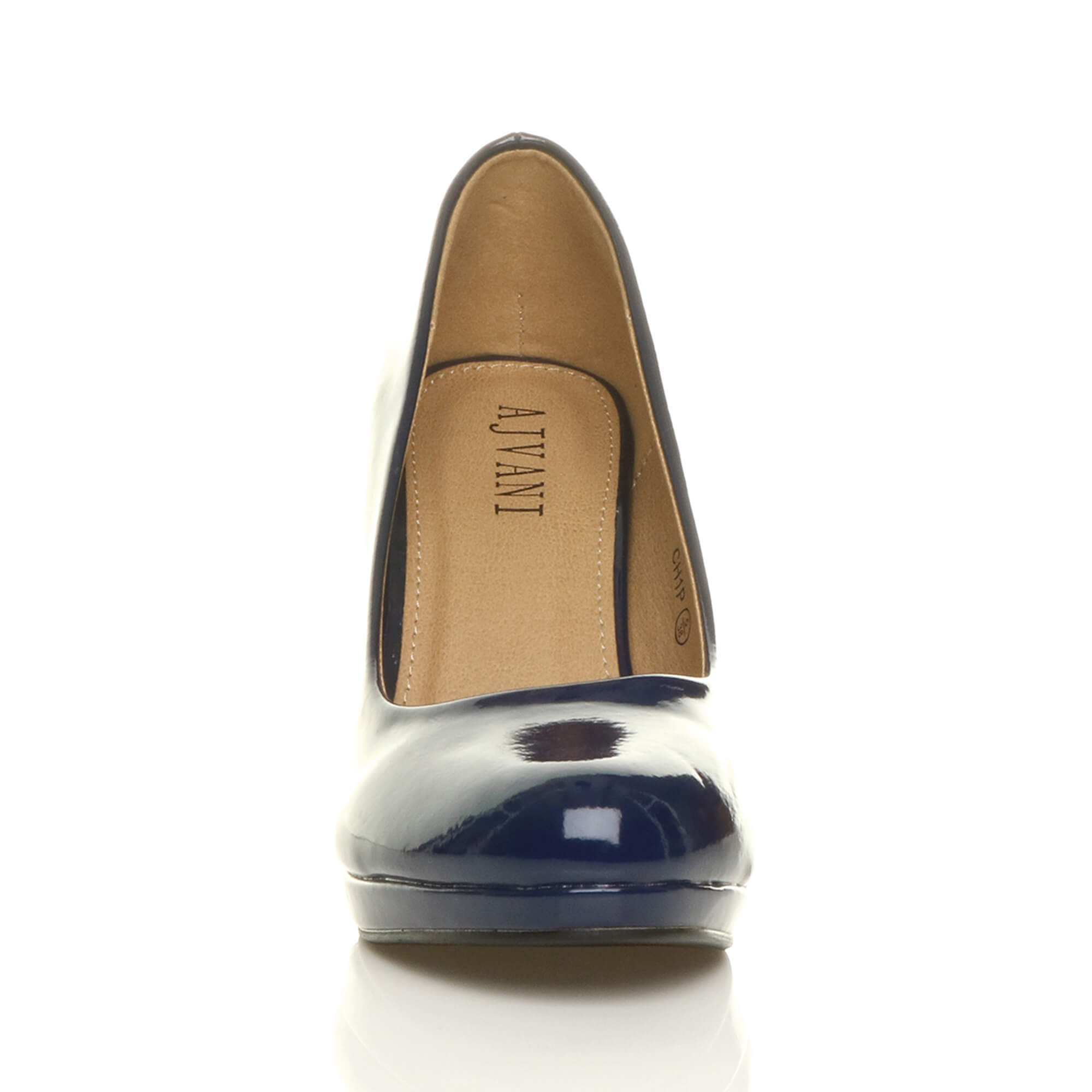 Navy Blue AJVANI Navy Blue High Heel Court Shoes, Image 6 of 6
