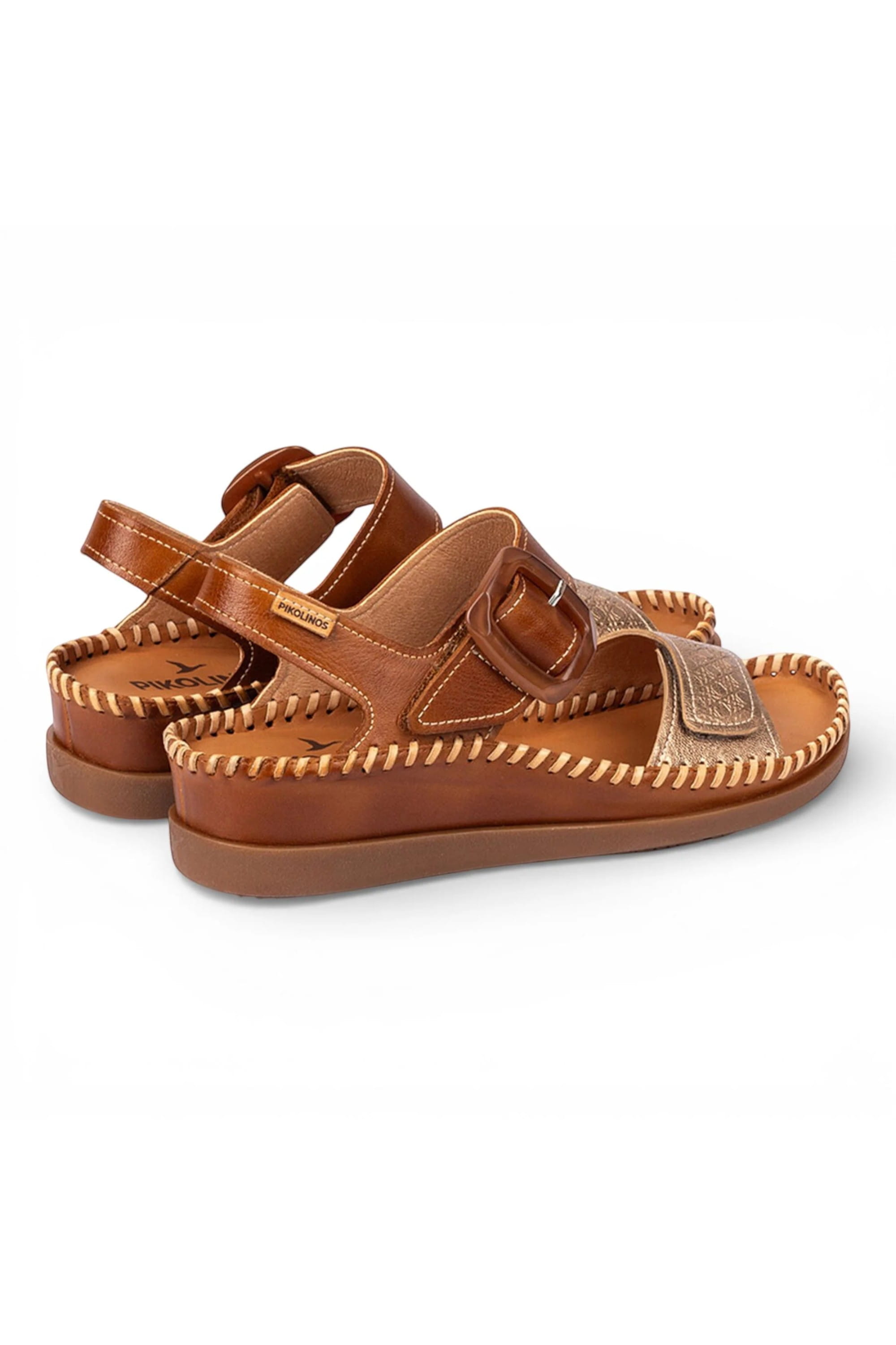 Brown Womens leather Summer Sandals-W8K-0555C1, Image 5 of 8