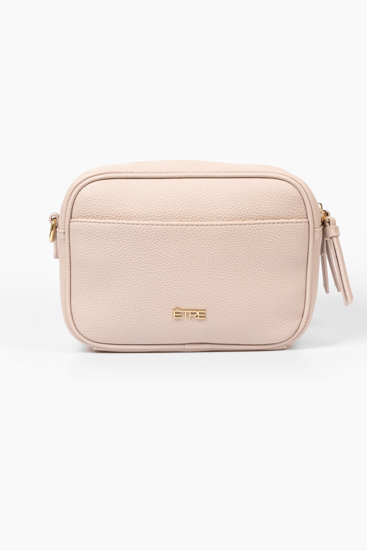 Beige Faux Leather Crossbody Camera Bag, Image 3 of 3