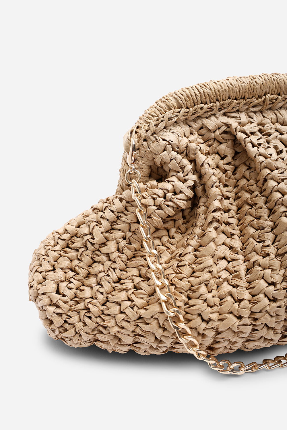 Tan Where's That From Tan Naya Raffia Crochet Clutch, Image 5 of 6