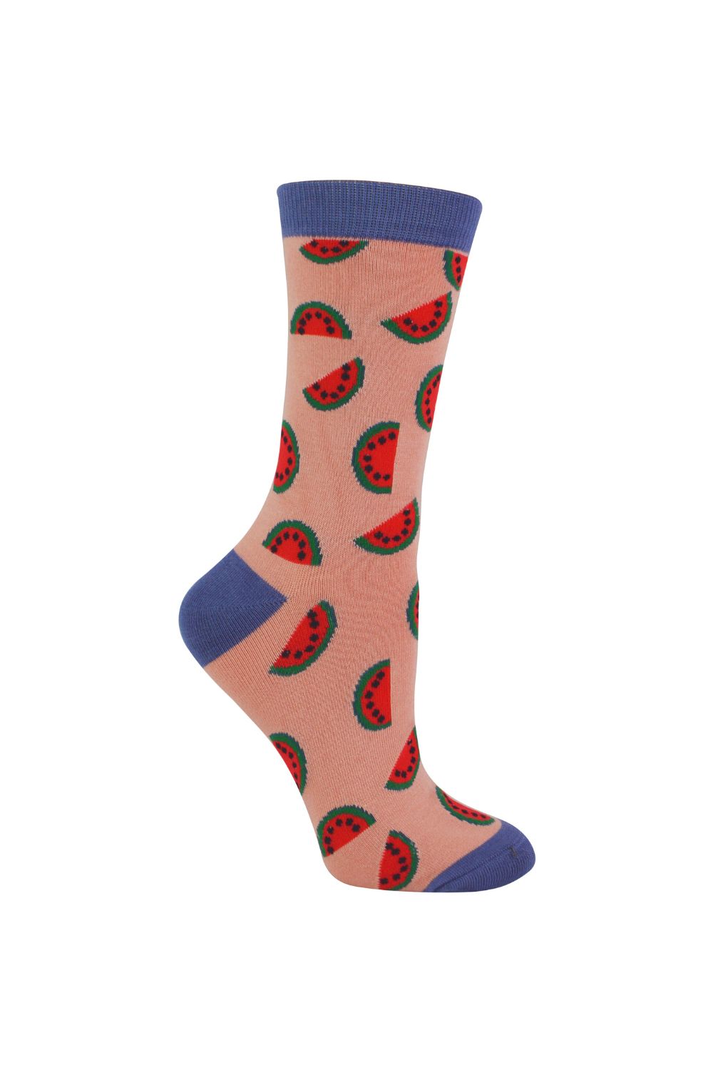 Pink Novelty Funny Fruit Socks, Image 1 of 5