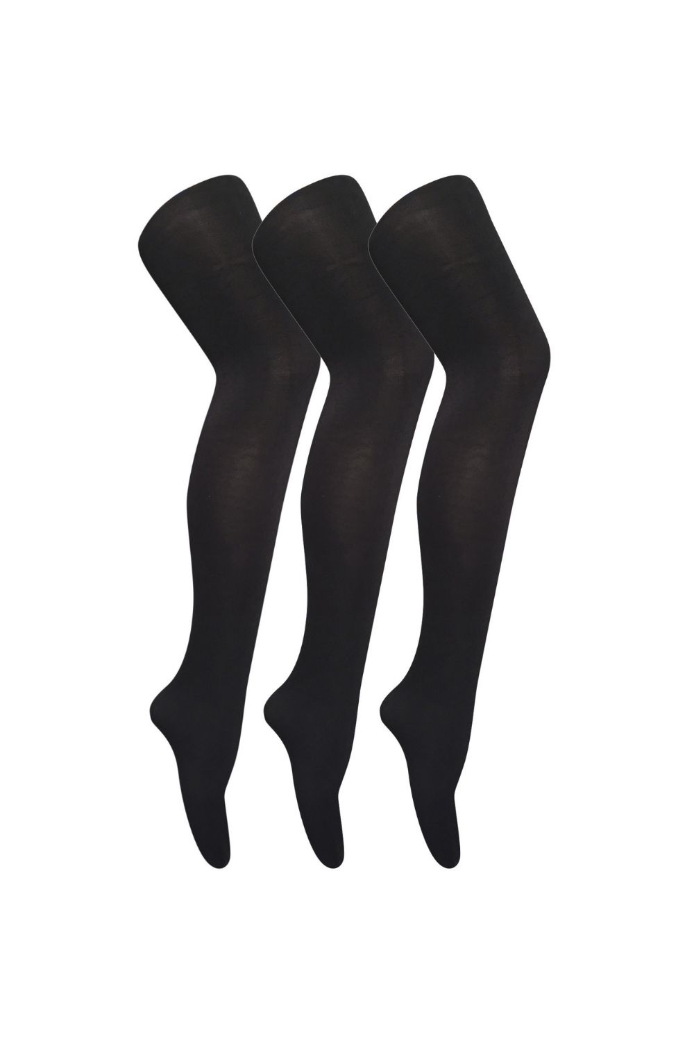 Purple 3 Pair Ladies Coloured Opaque 80 Denier Plain Block Colour Tights