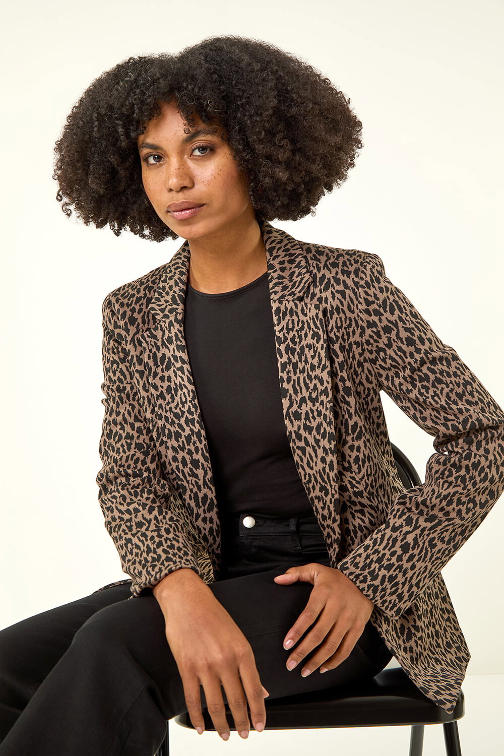 Multi Animal Print Stretch Jacket , Image 1 of 5
