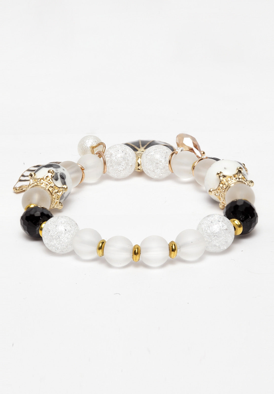 Black Boho Shell Seed Bead Bracelet, Image 3 of 6