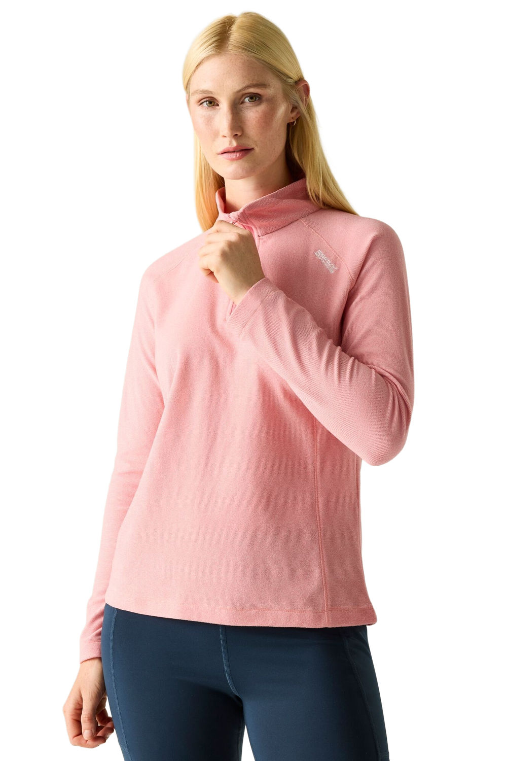 Peach Great Outdoors Montes Half Zip Fleece Top, Image 4 of 4