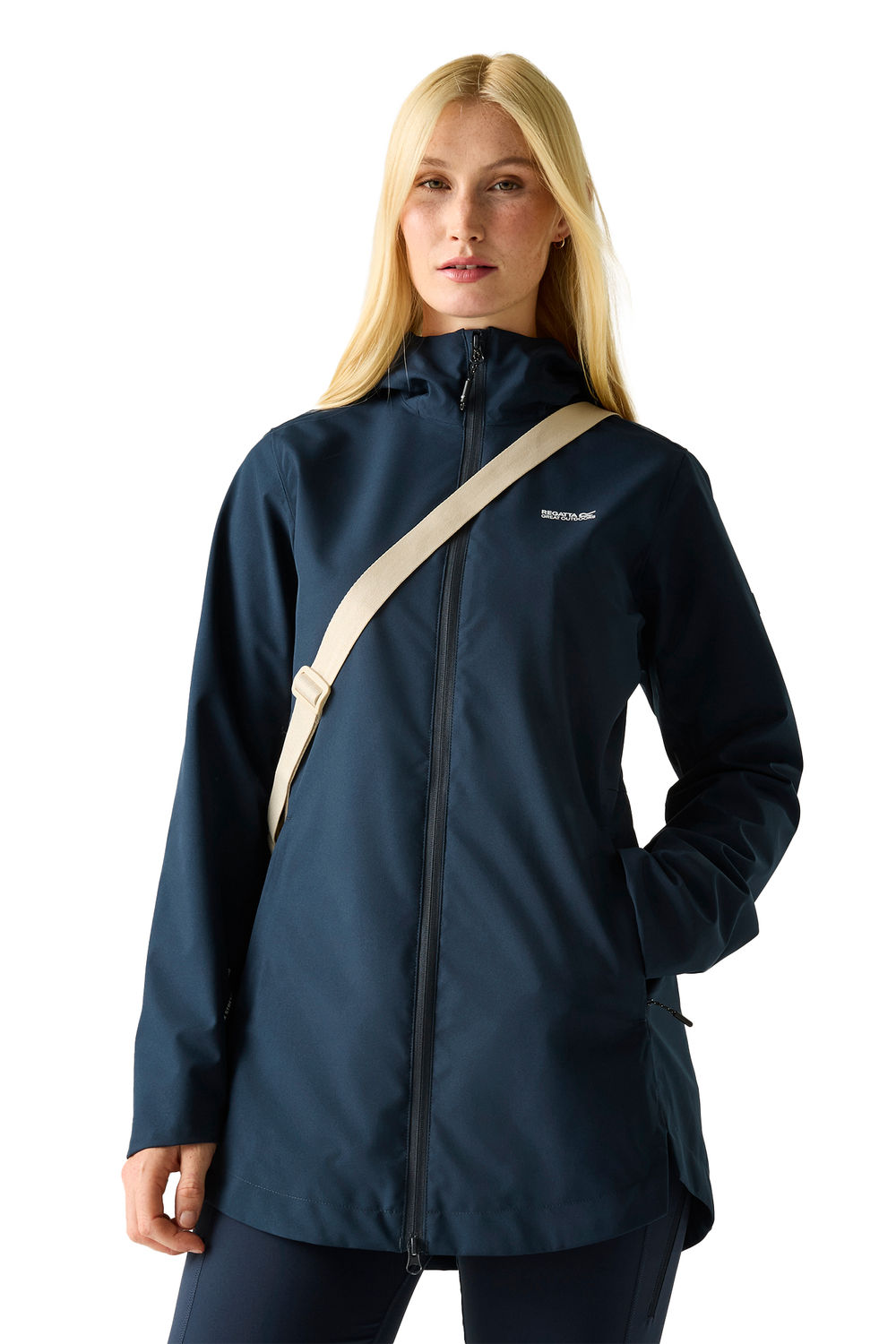 Navy Natalina Waterproof Jacket, Image 4 of 5