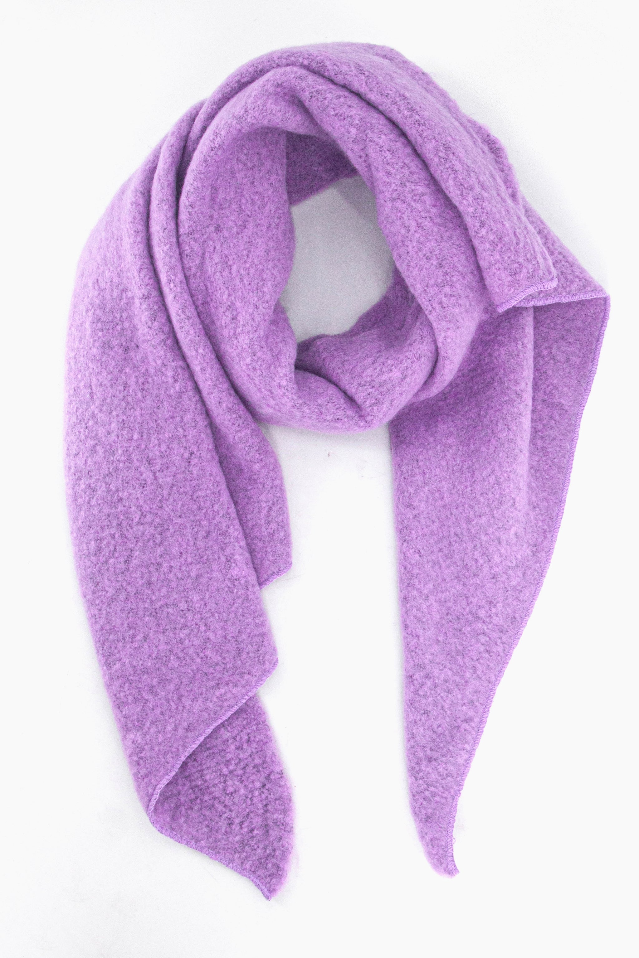 Lilac Plain Heavyweight Asymmetric Winter Scarf, Image 1 of 4