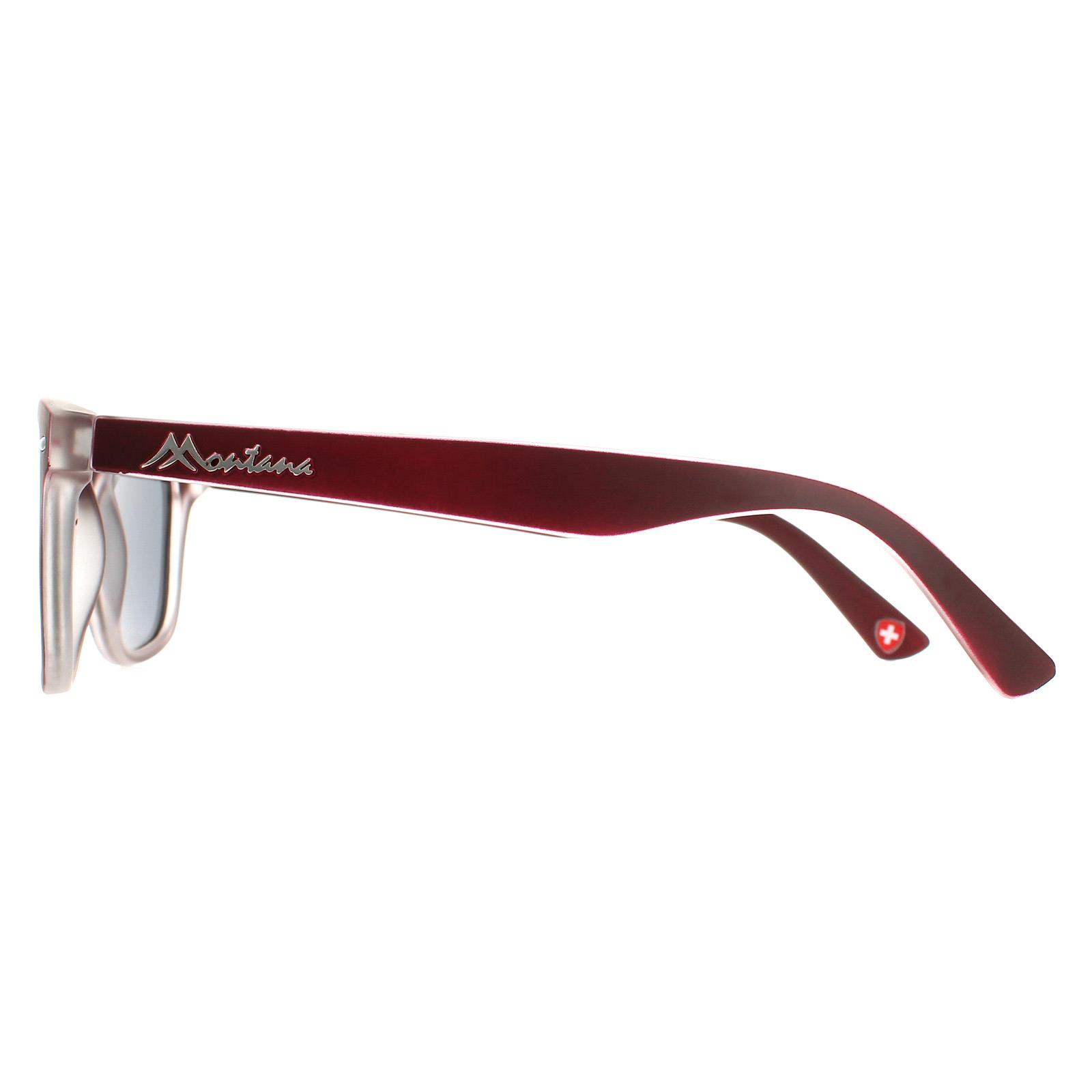 Red Square Burgundy Rubbertouch Grey Polarized MP41 Sunglasses, Image 3 of 4