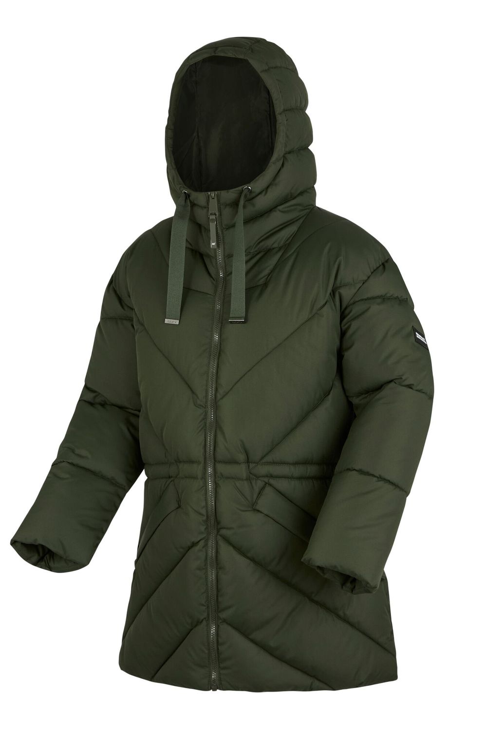 Khaki Rusey Quilted Padded Jacket, Image 3 of 5