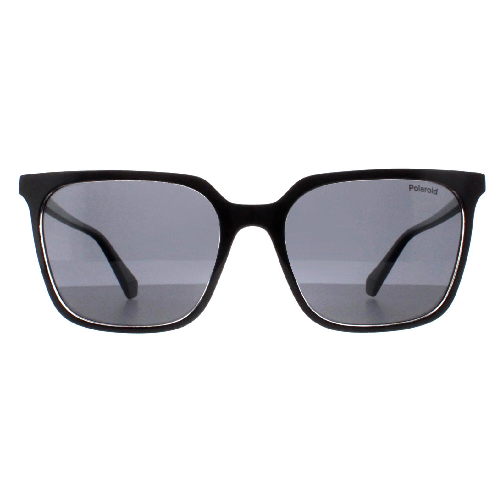 Black Polaroid Black Rectangle Black Crystal Grey Polarized PLD 4163/S, Image 1 of 4