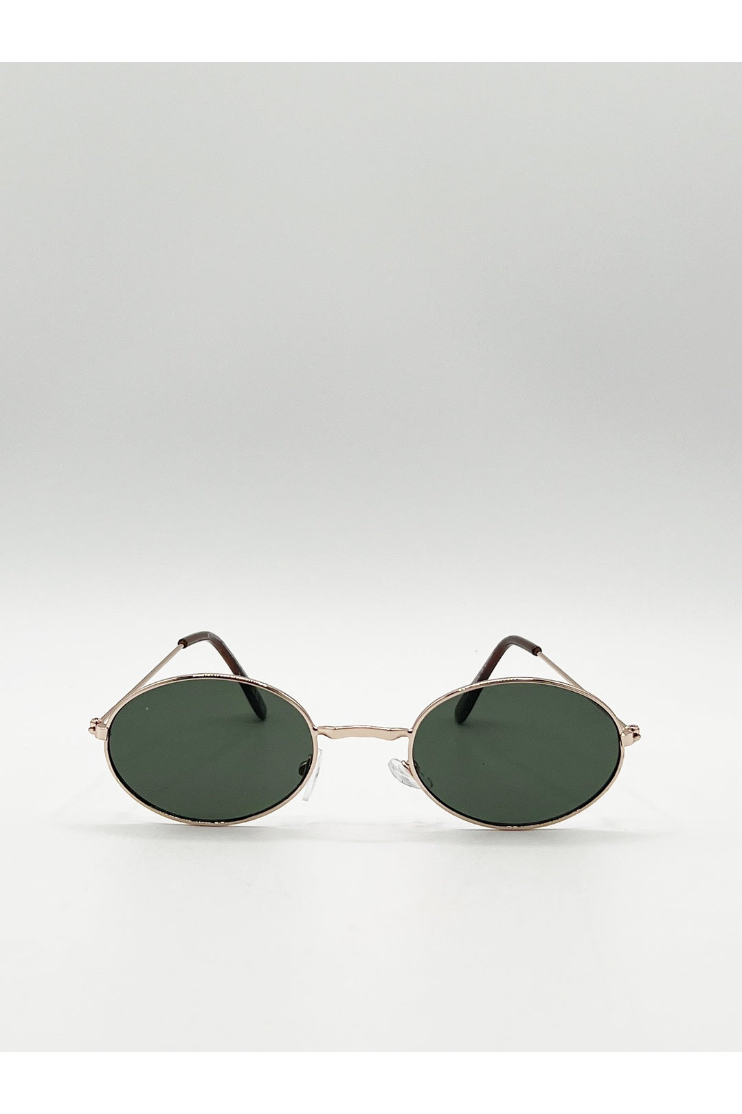 Gold Retro Round Sunglasses, Image 1 of 5