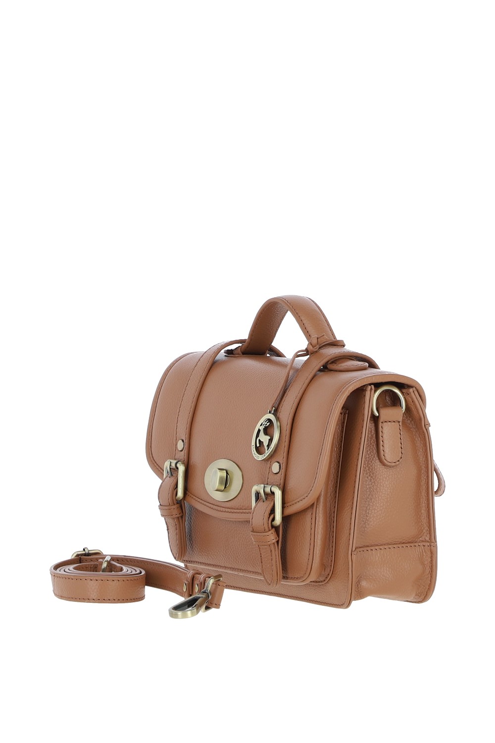 Camel Ashwood Leather Camel Stylish Real Leather Large Satchel Bag, Image 2 of 4