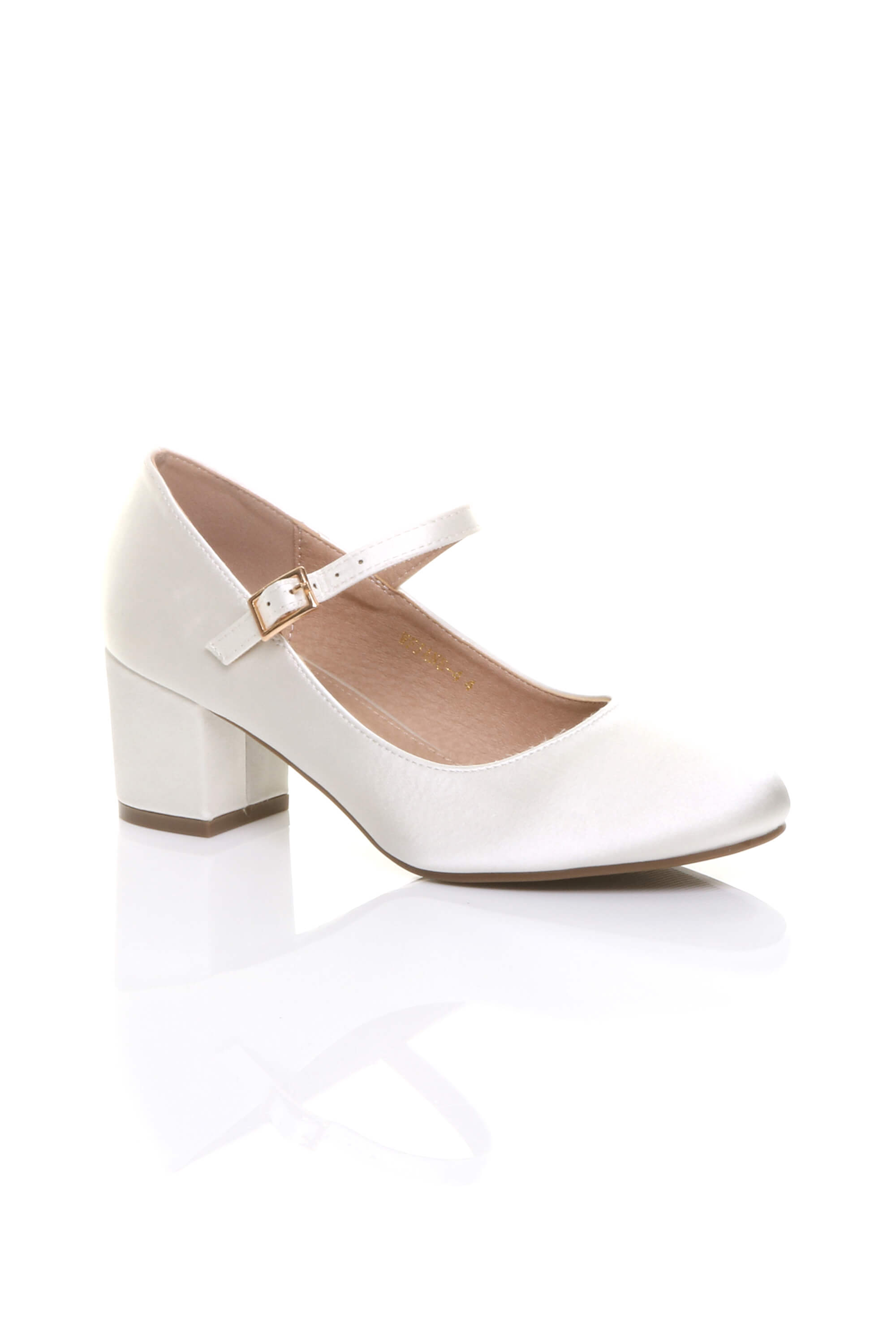 Pink Mid Block Heel Mary Jane Court Shoes