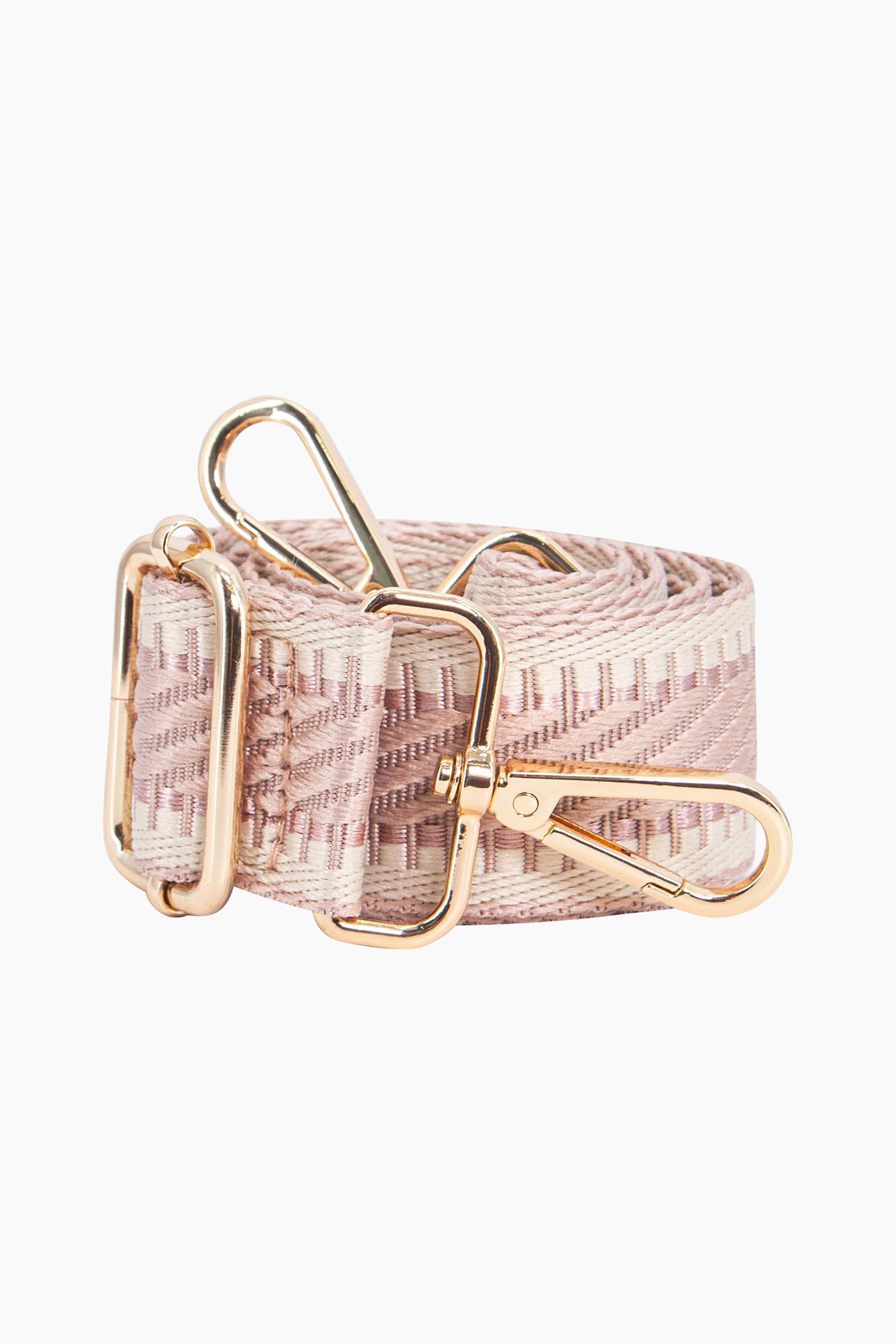 Beige Sarta Beige Stripe Trim Woven Bag Strap, Image 3 of 4