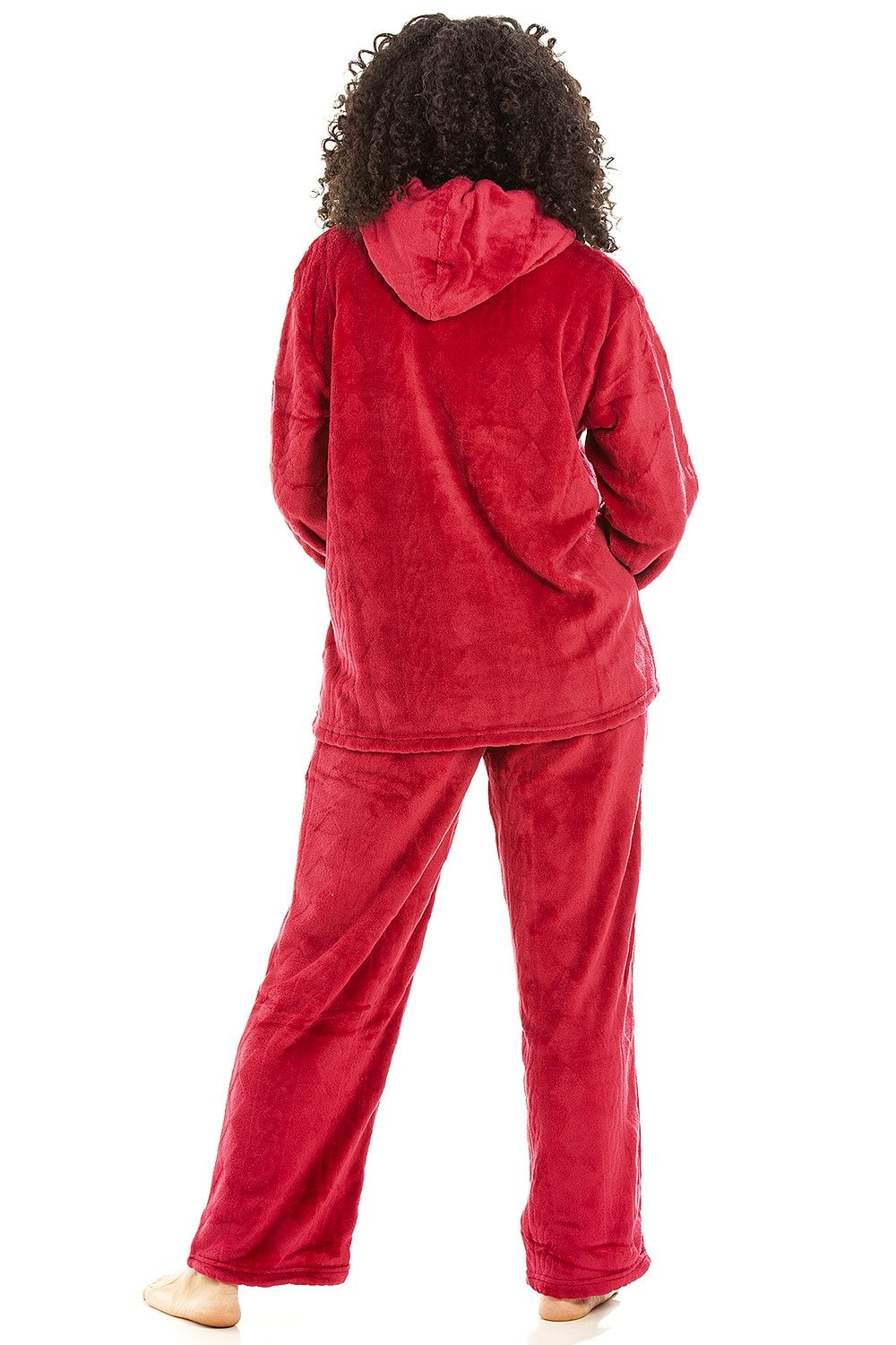 Magenta Camille Lingerie Magenta Supersoft Hooded Pyjama Set, Image 5 of 5