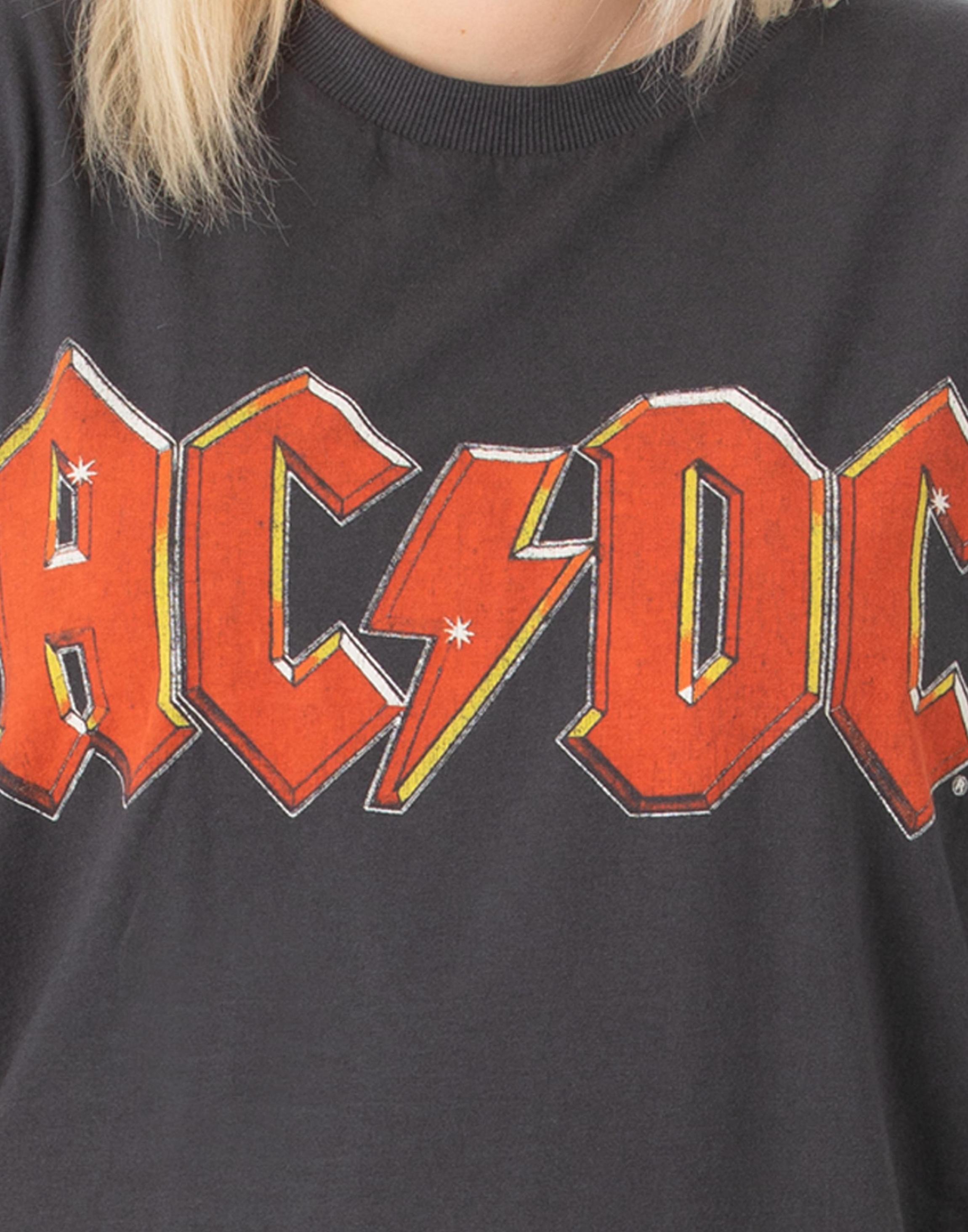 Grey AC/DC Dress Oversized Short Sleeved T-Shirt, Image 6 of 6