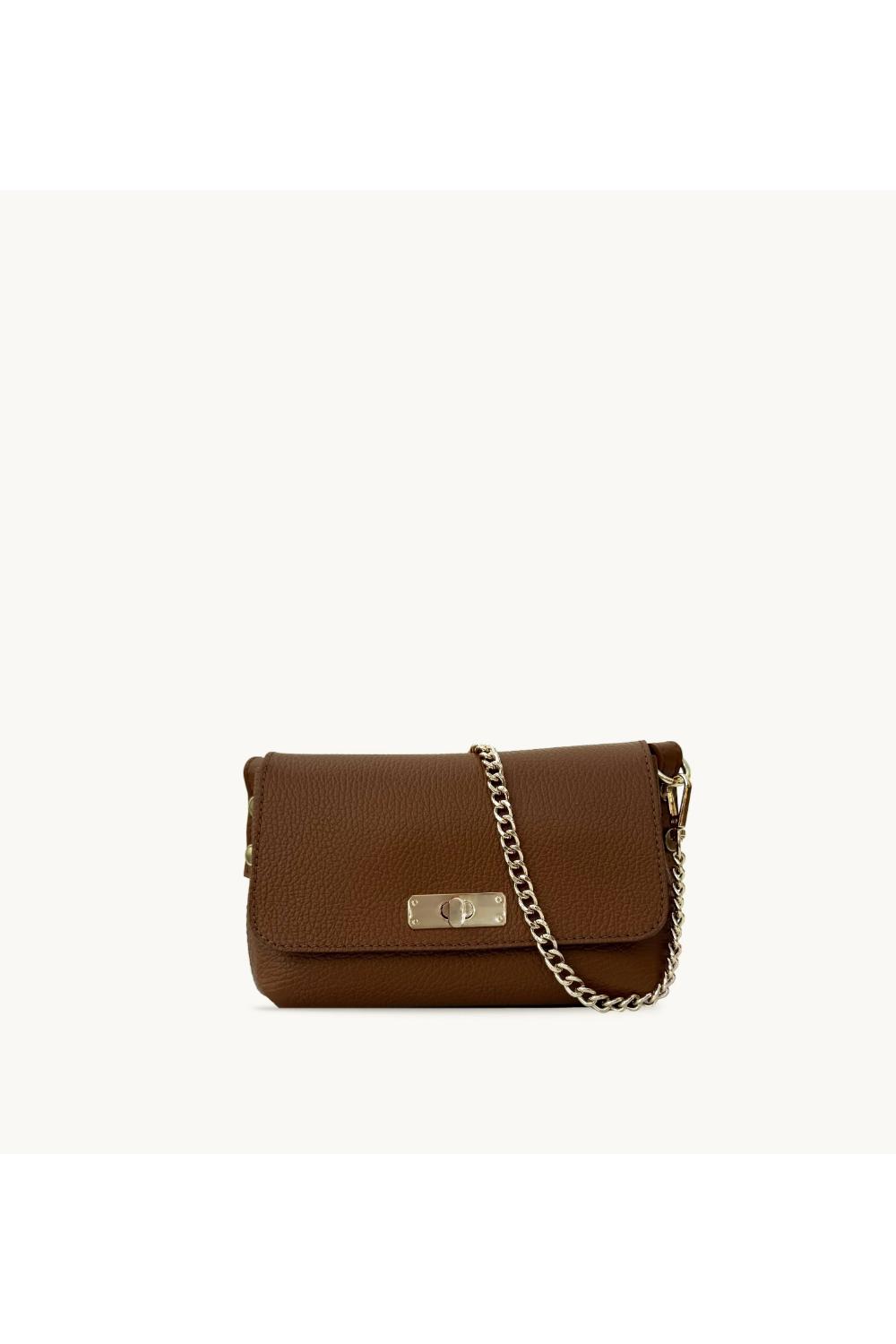 Tan The Maisie Mini Tan Leather Bag, Image 8 of 8
