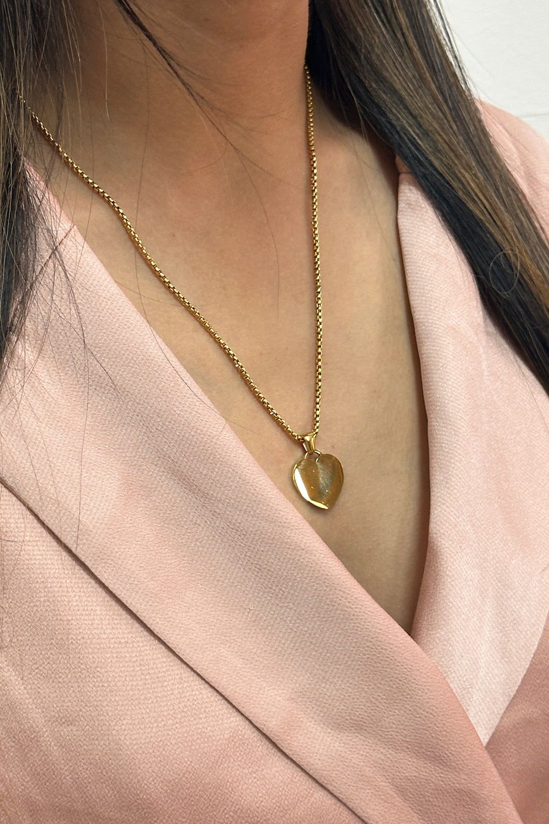 Gold Heart Shape Pendant Necklace - Gift boxed, Image 2 of 6