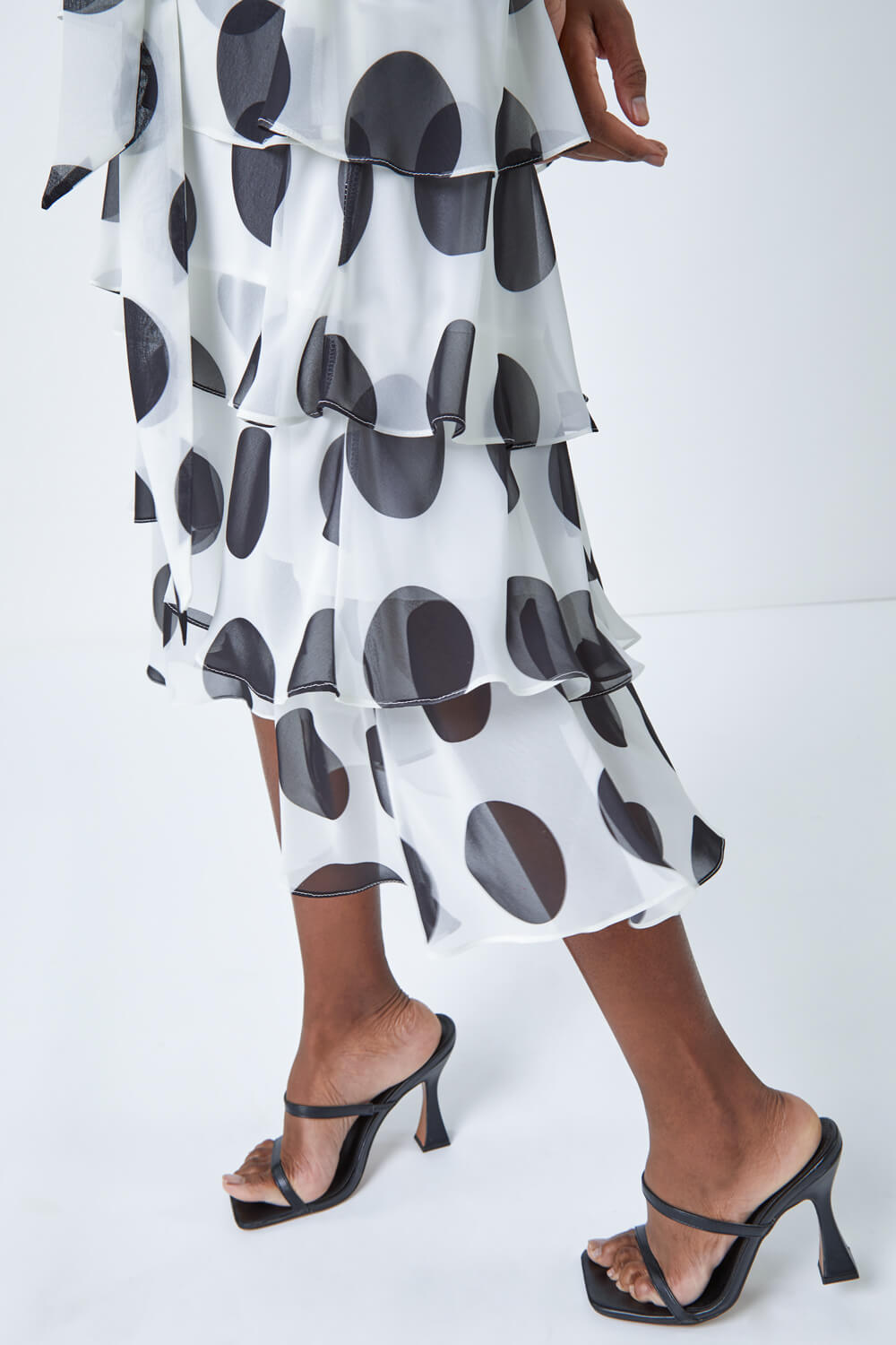 Polka Dot Frill Hem Dress