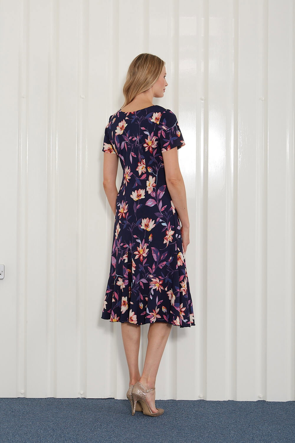 Indigo Julianna Floral Print Chiffon Dress, Image 3 of 4