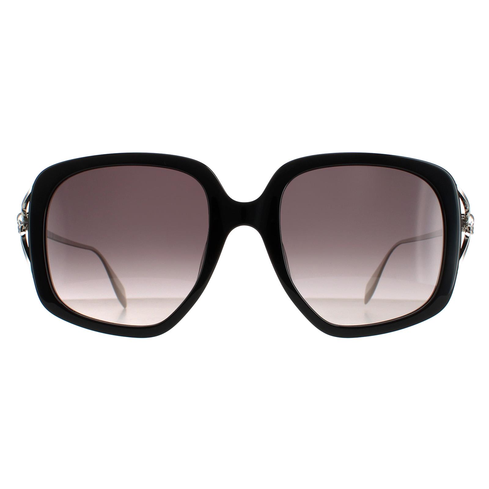 Black Alexander McQueen Black Square Black Silver Grey Gradient AM0374S, Image 1 of 7