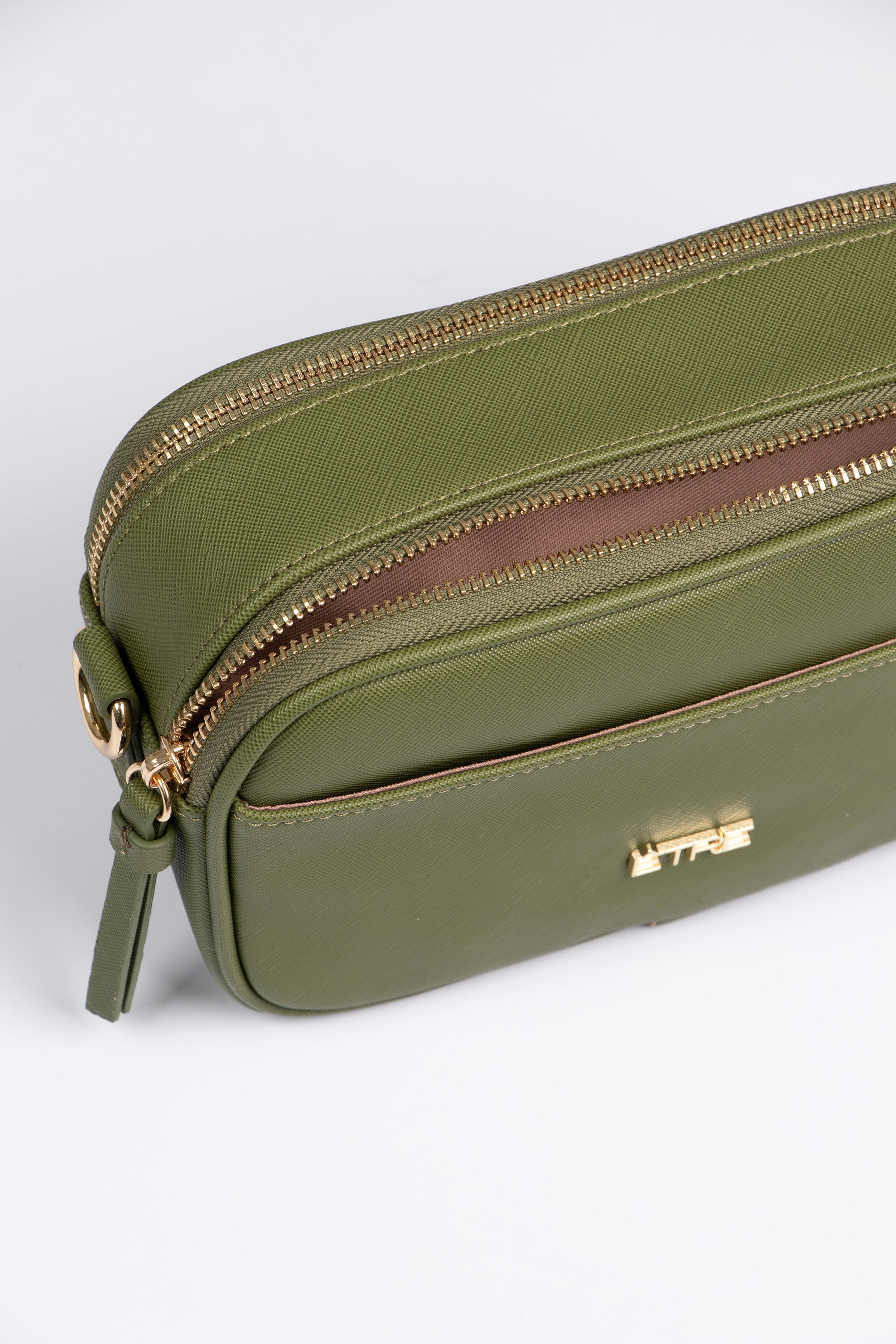 Khaki Etre Khaki Dual Zipper Crossbody Camera Bag, Image 2 of 2