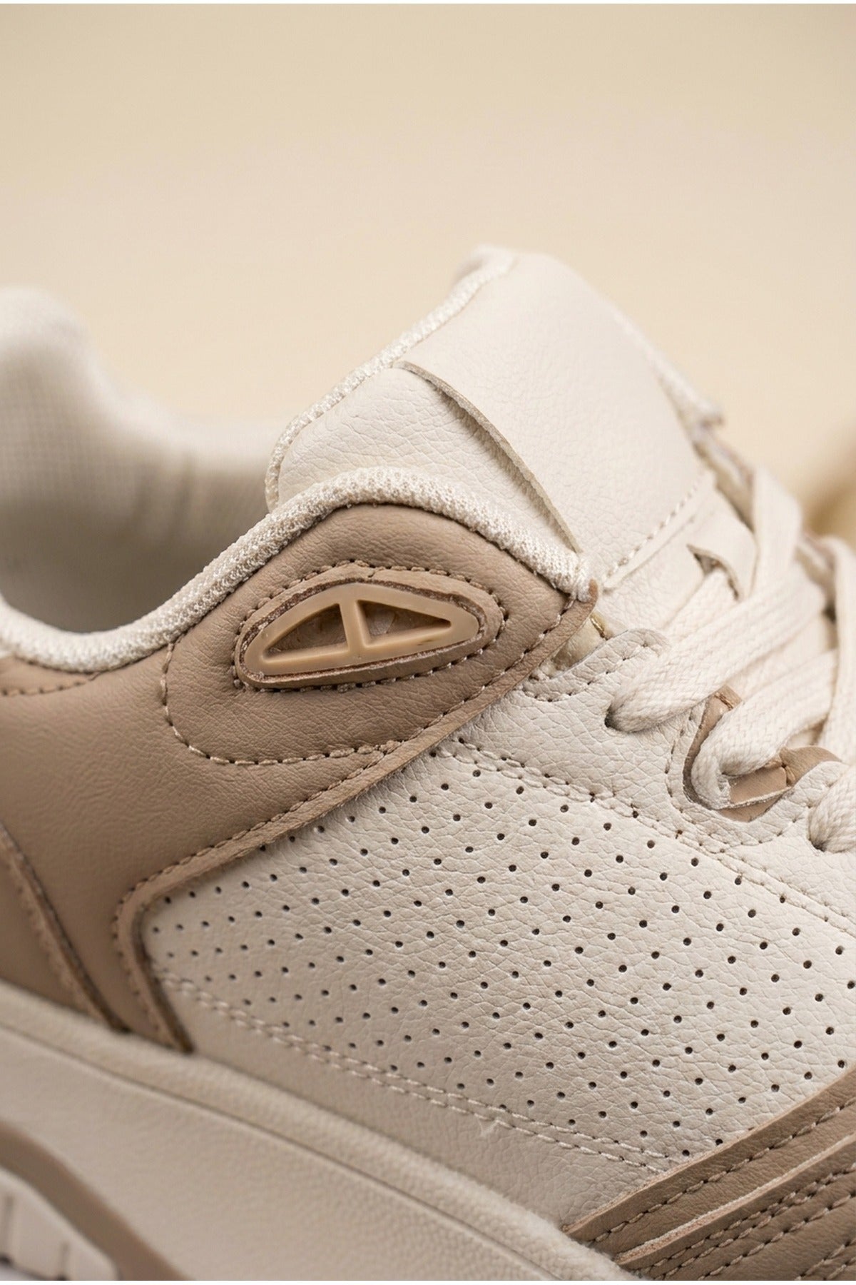 Beige iKrush Beige Cordelia Two Tone Panel Chunky Trainers, Image 3 of 5