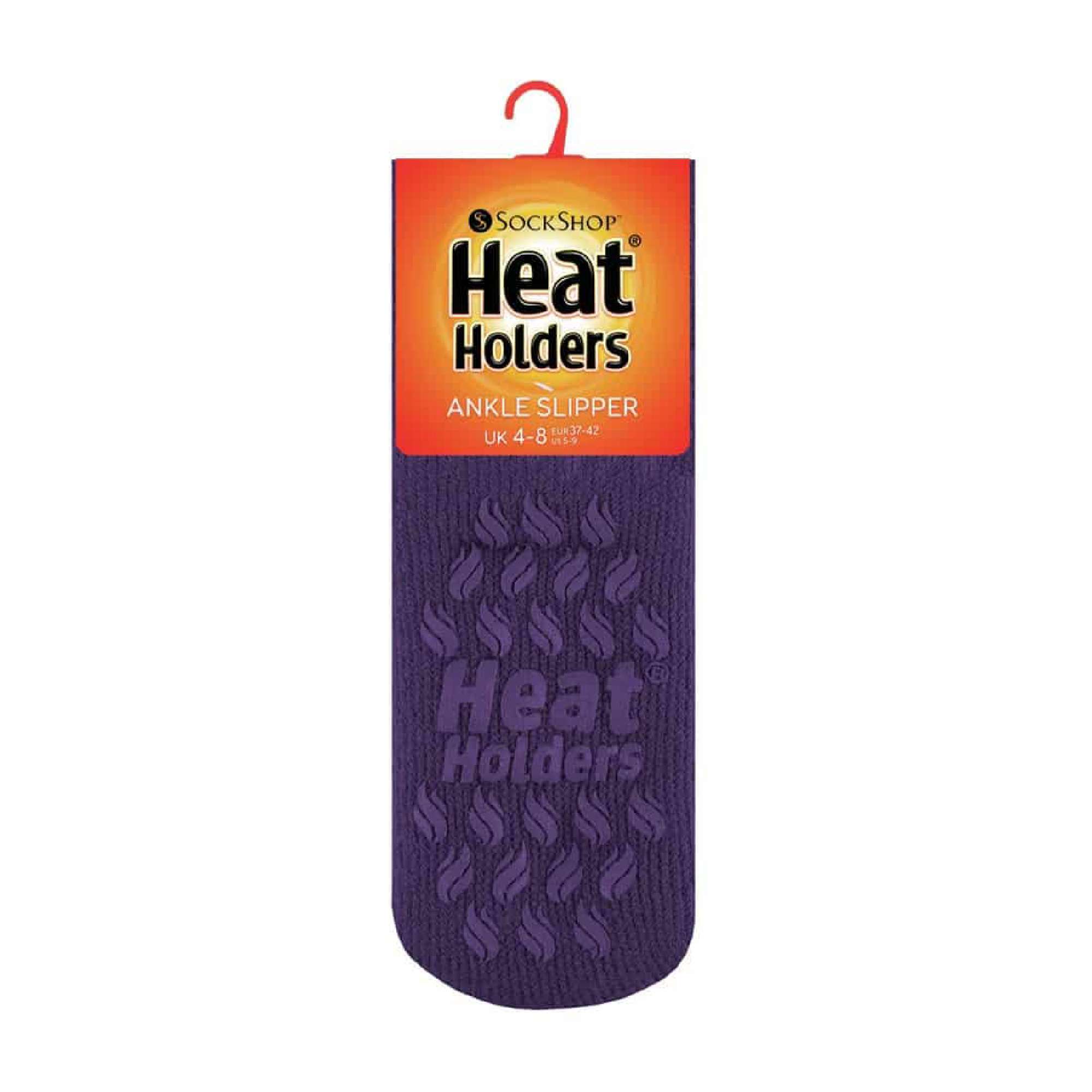 Plum Ladies Thick Warm 2.3 Tog Thermal Ankle Slipper Socks, Image 4 of 4