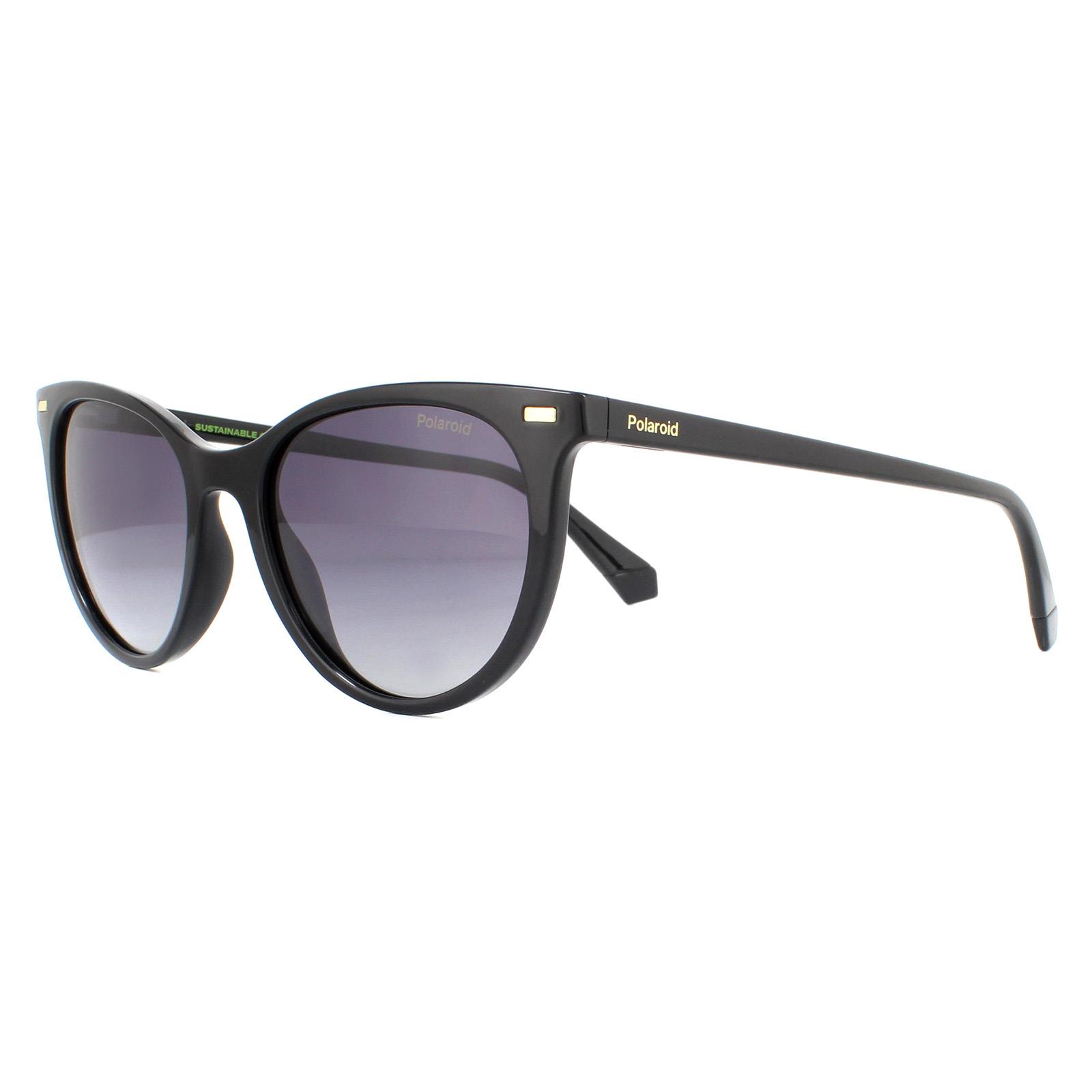 Cat Eye Black Grey Grey Gradient Polarized Sunglasses, Image 2 of 4