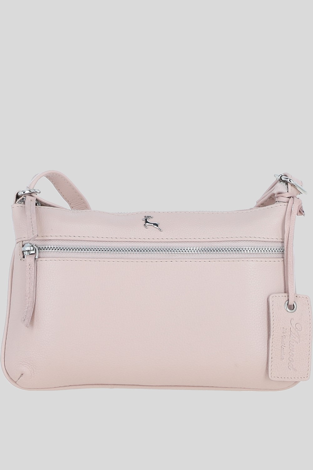 Light Pink 'Swansea' Real Leather Crossbody Bag, Image 1 of 5
