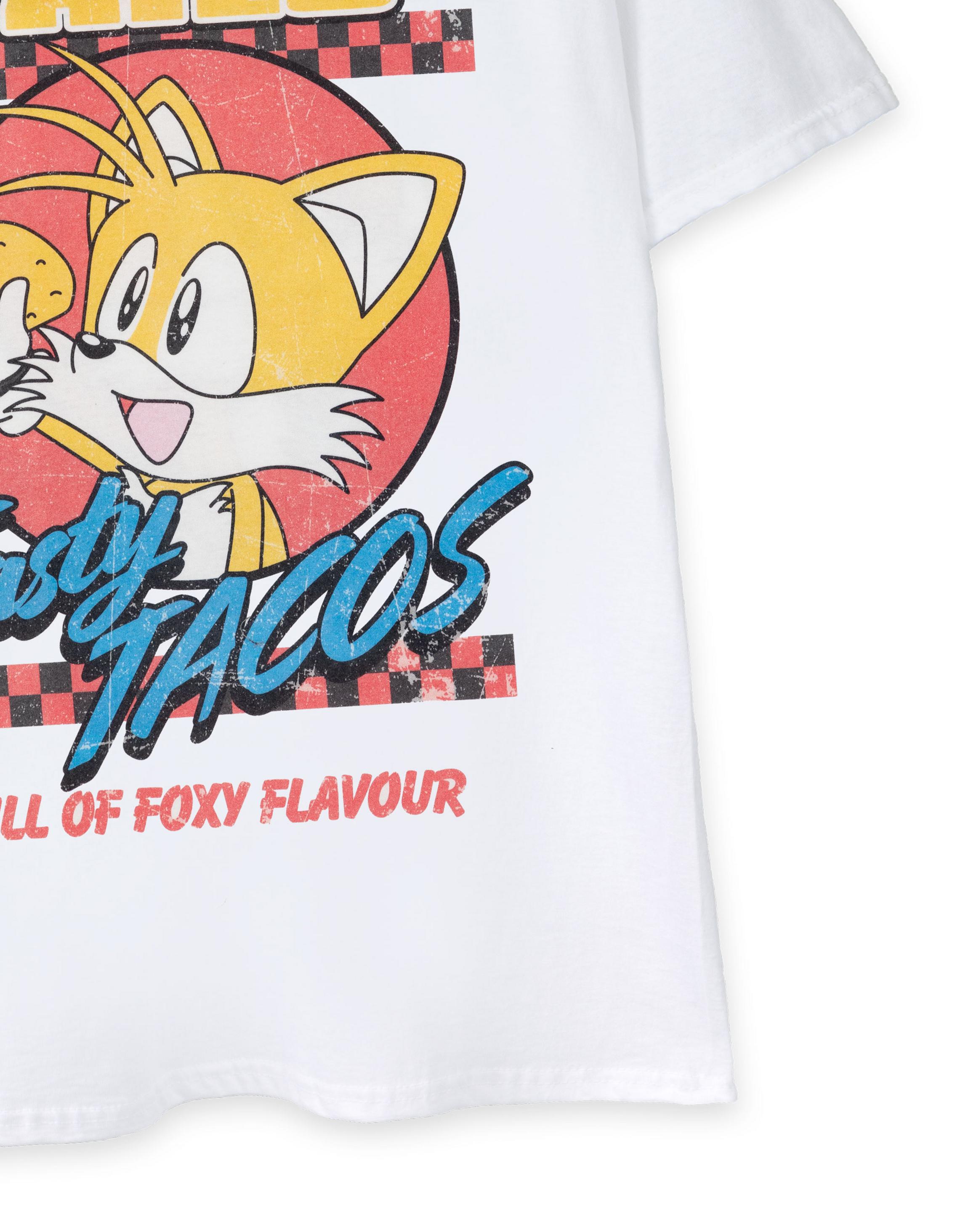 White Sonic the Hedgehog Tasty Tacos T-Shirt, Image 4 of 6