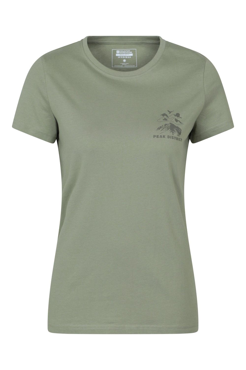 Khaki Peak District Mountain Scene TShirt, Image 1 of 1