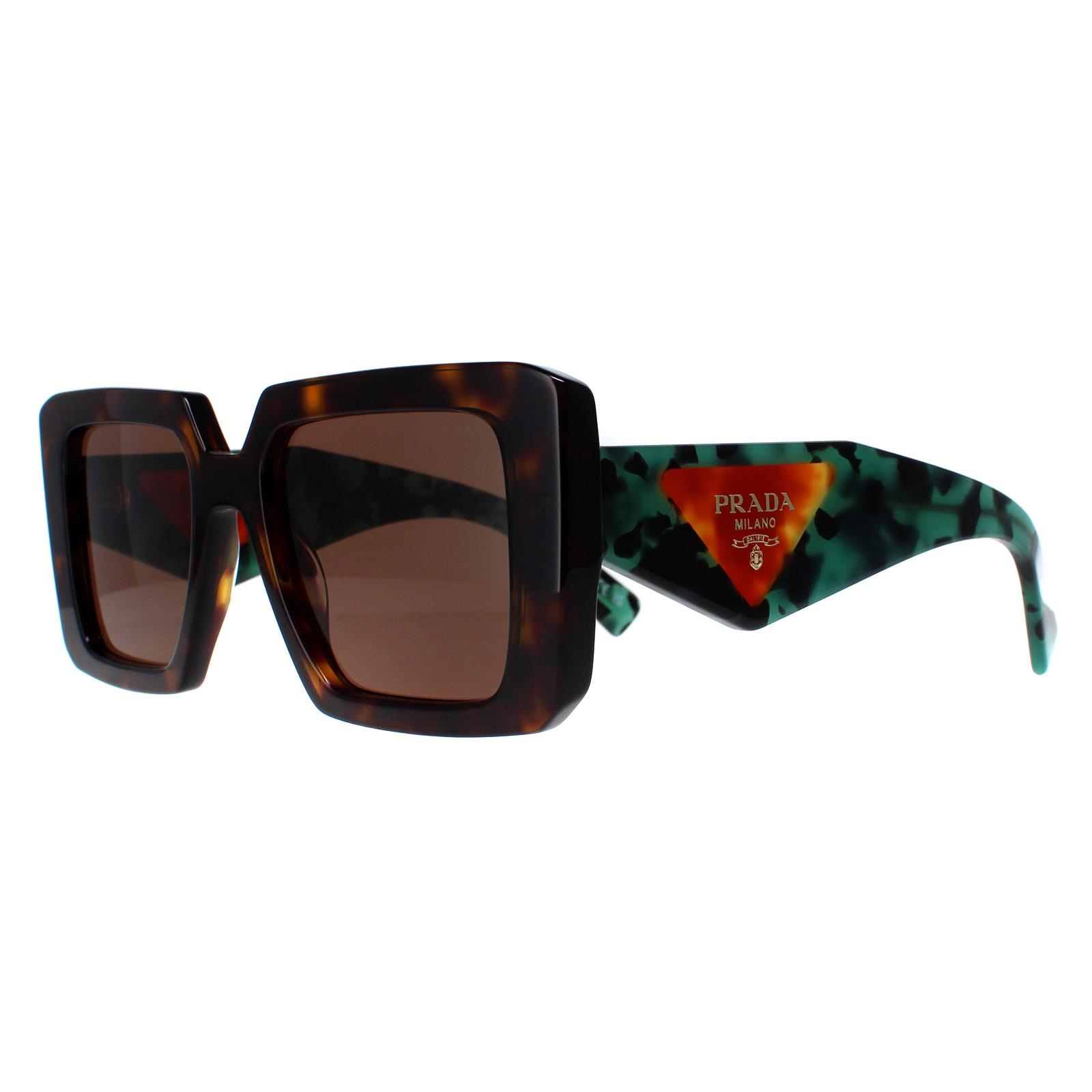 Brown Prada Brown Square Tortoise Dark Brown PR23YS, Image 2 of 4