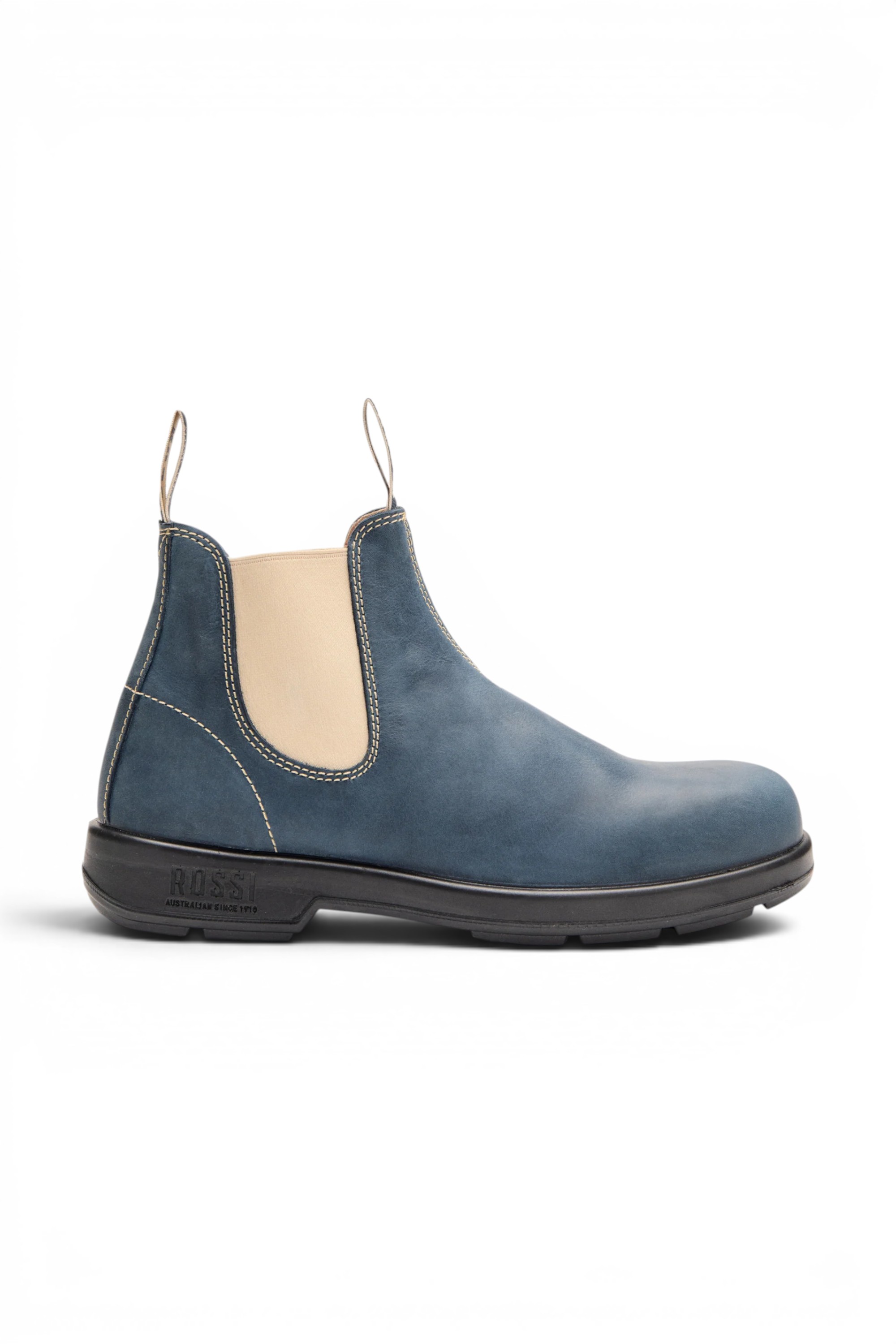 Blue Leather Outdoor Chelsea Boots-Spinifex, Image 1 of 6