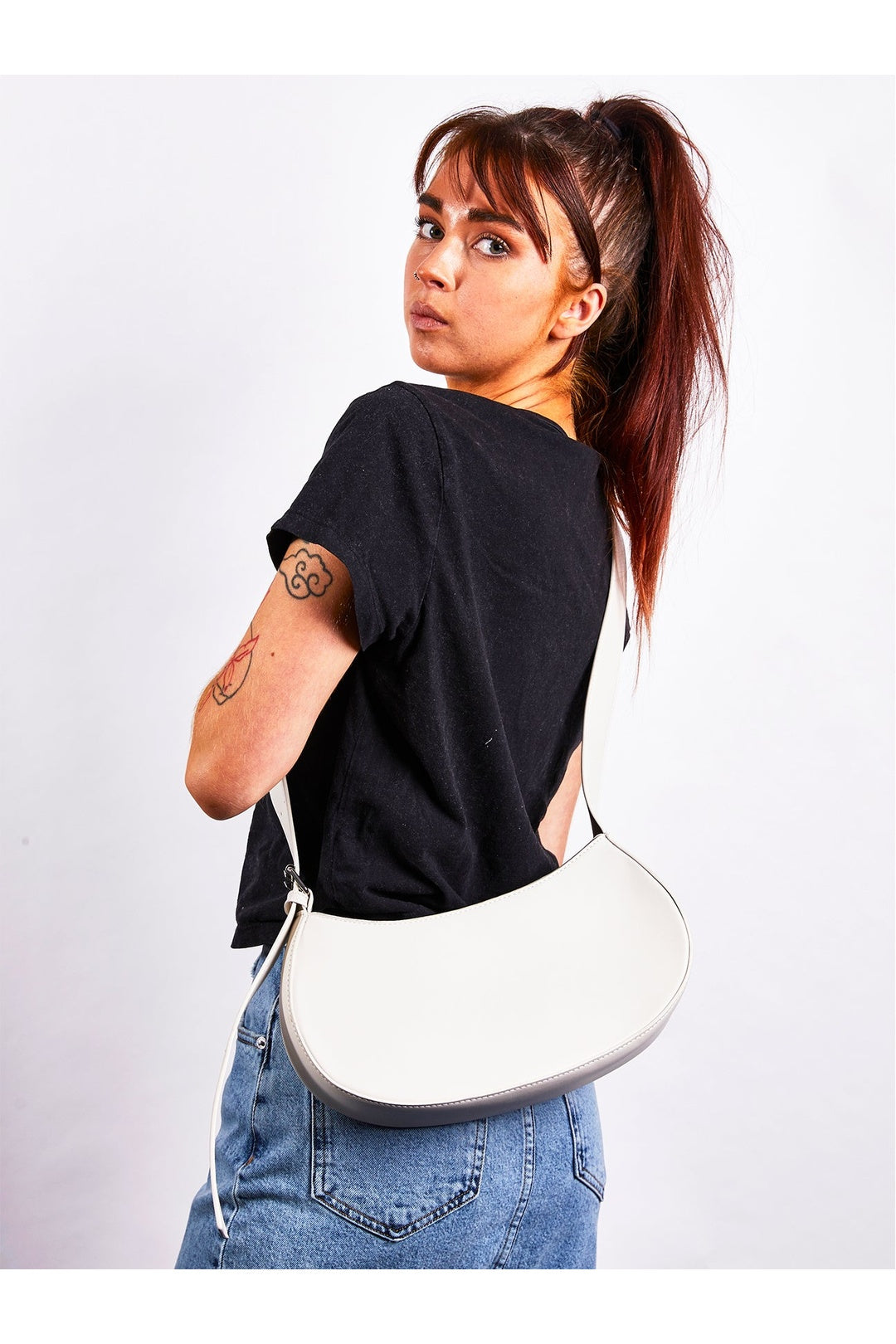 Stone PU Leather Saddle Bag, Image 5 of 6
