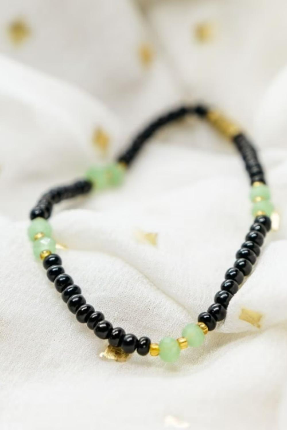 Green Beaded Nazar Mangalsutra Bracelet, Image 1 of 1