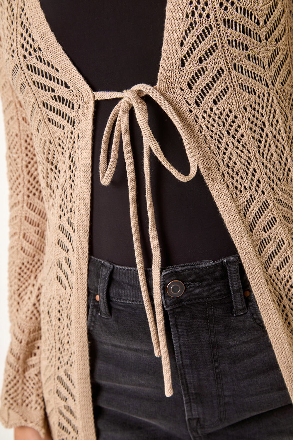 My Favorite Day Long Sleeve Tie Knit Cardigan - 5 Colors