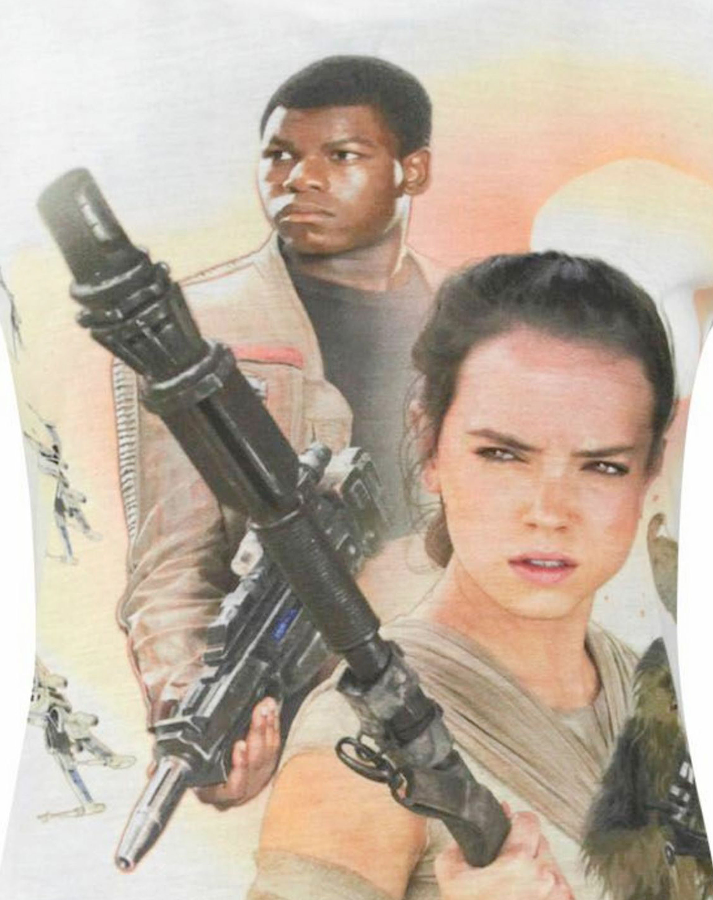White Star Wars Force Awakens Heroes T-Shirt, Image 2 of 2