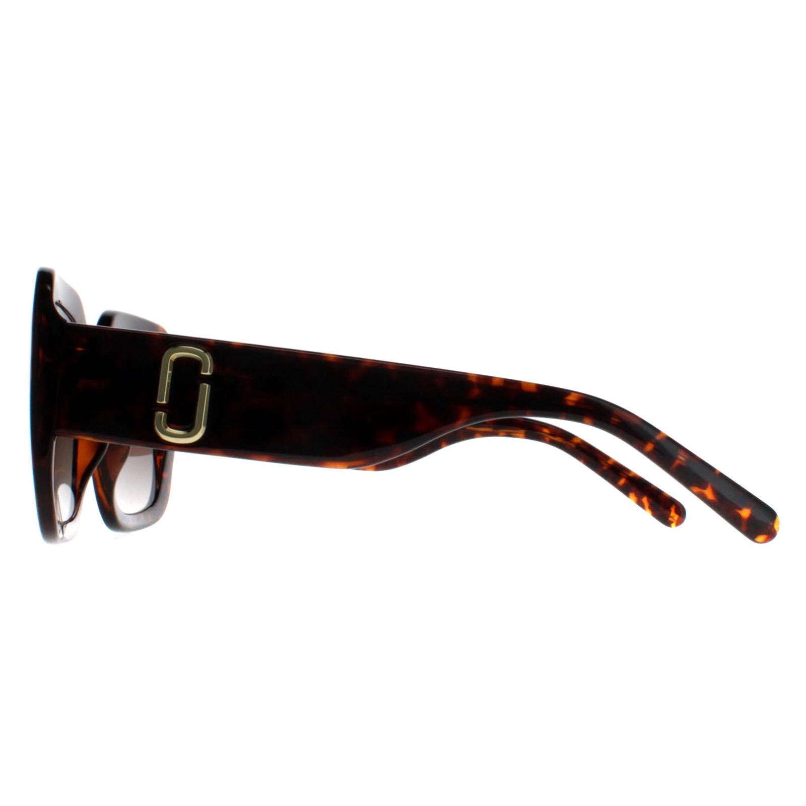Brown Marc Jacobs Brown Square Havana Brown Gradient MARC 647/S, Image 3 of 4