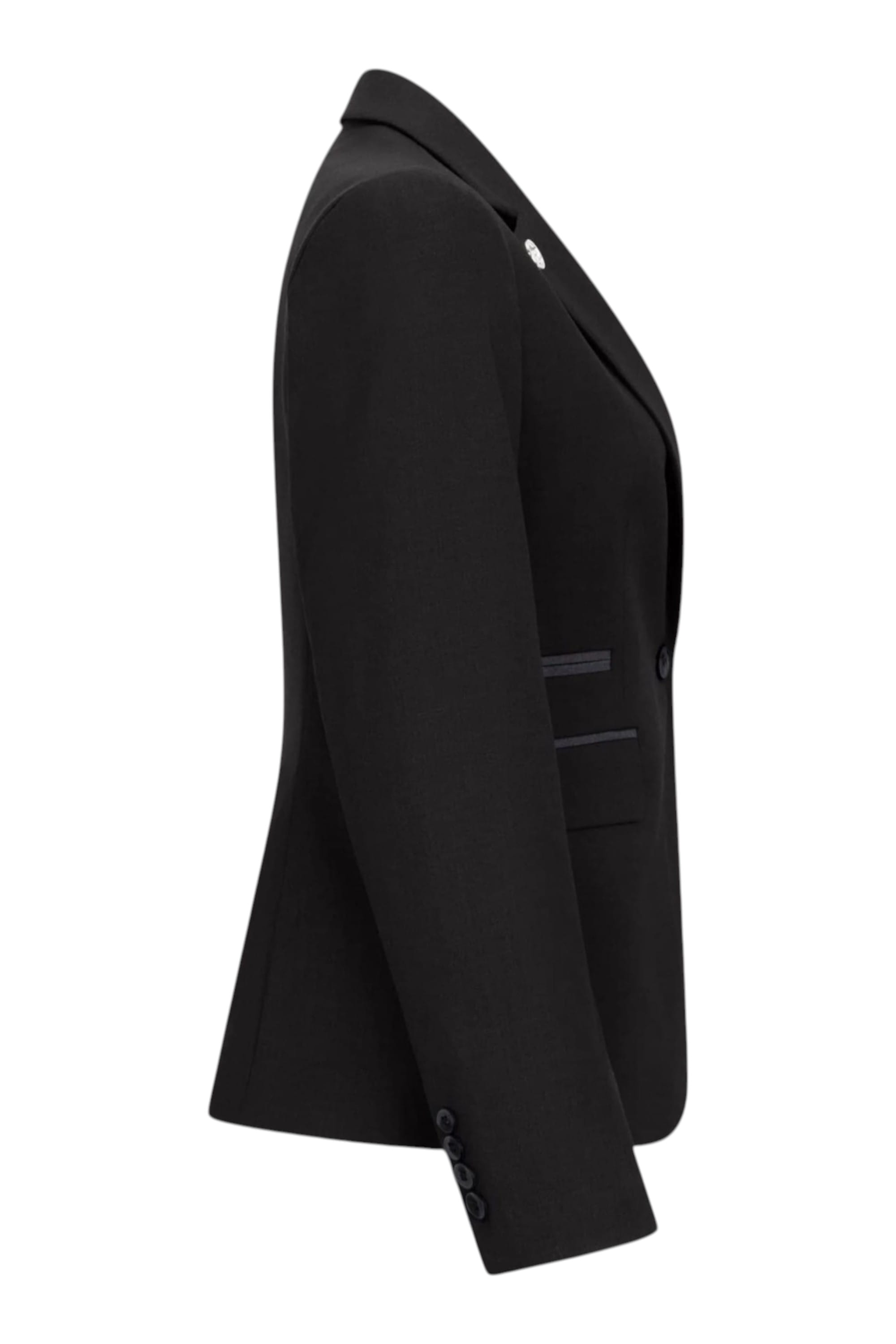 Black Infinity Leather Black Womens 3 Piece Black Formal Office Suit, Image 8 of 8