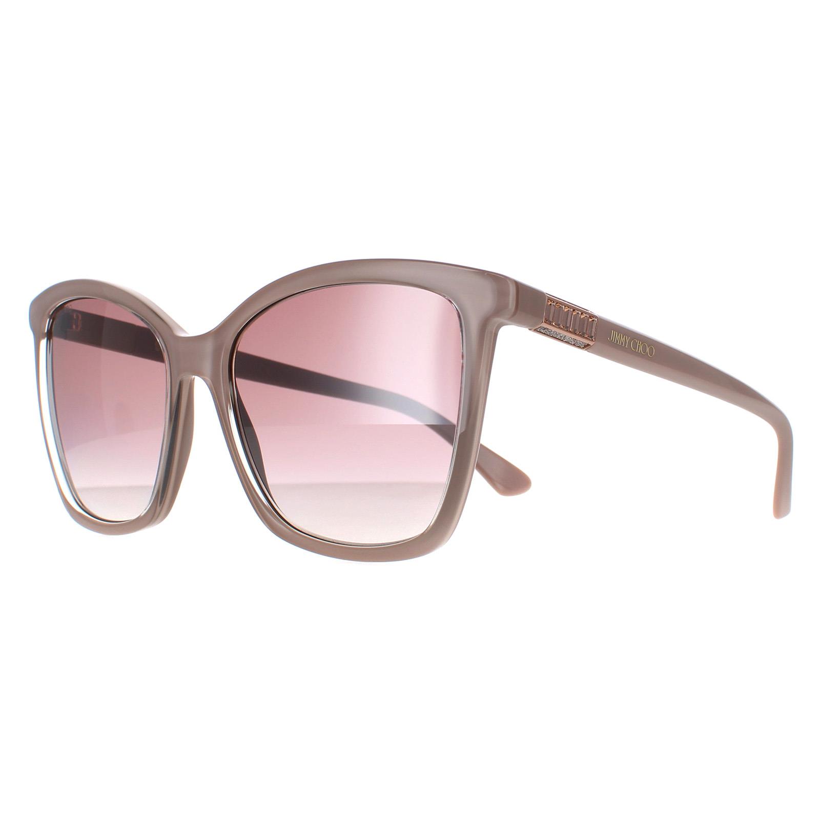Pink Jimmy Choo Pink Square Nude Brown Silver Mirror ALI/S, Image 2 of 6