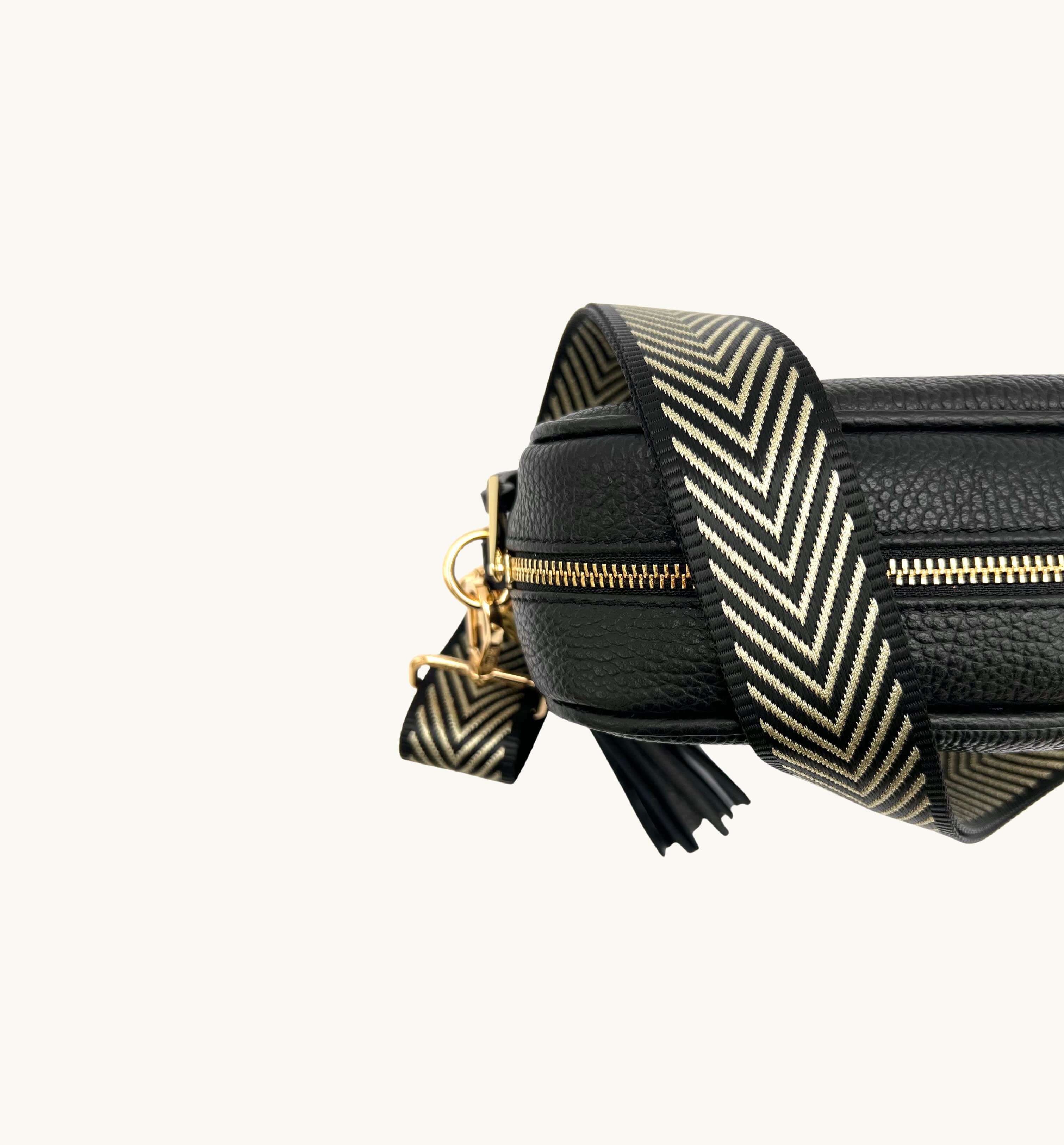 Multi Apatchy London Black And Gold Chevron Strap, Image 3 of 4