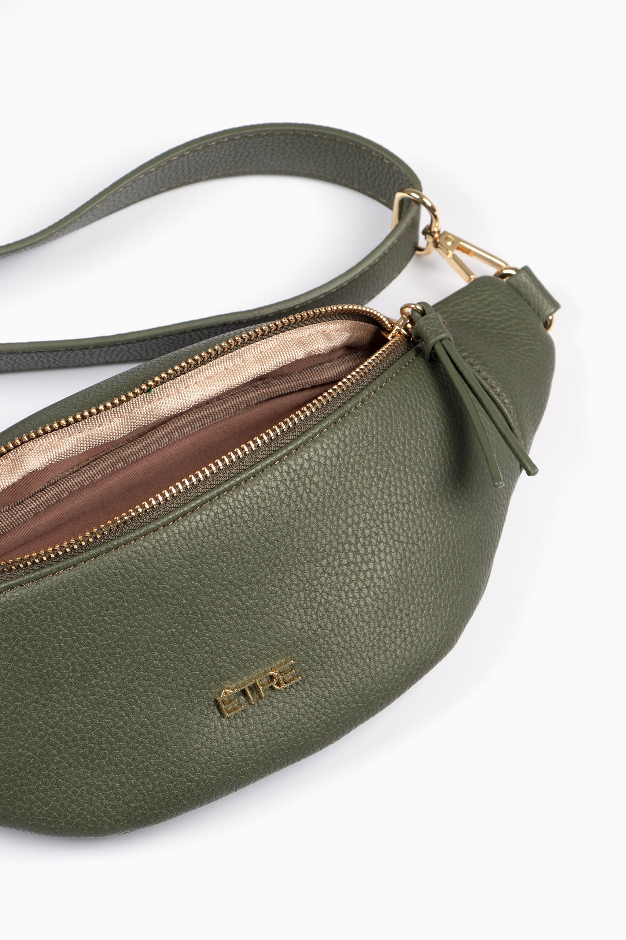 Khaki Etre Khaki Faux Leather Bum Bag, Image 2 of 2