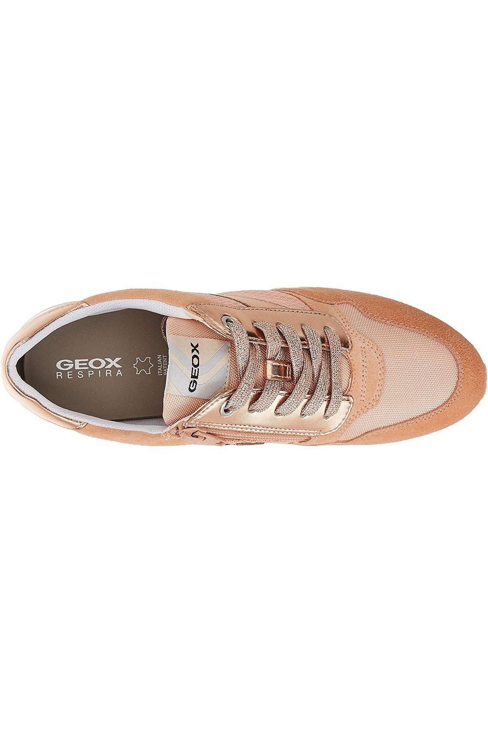 Peach Tabelya Leather Trainers, Image 4 of 6
