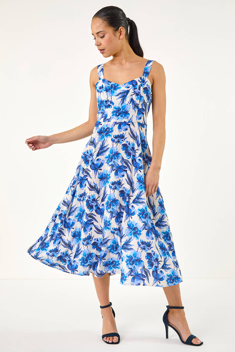 sachin and babi light blue dress Petite halterneck dress