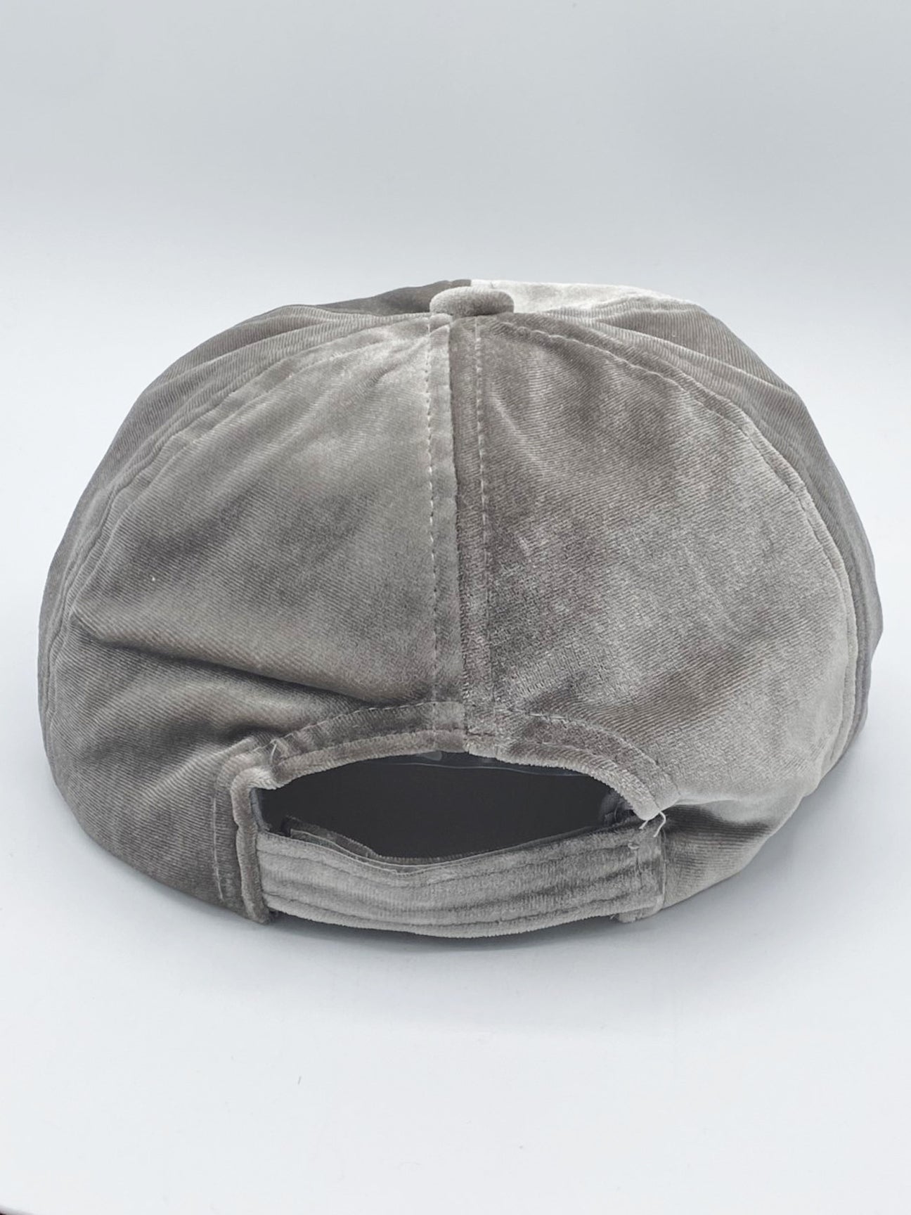 Grey SVNX Grey Velvet Baseball Cap, Image 3 of 4