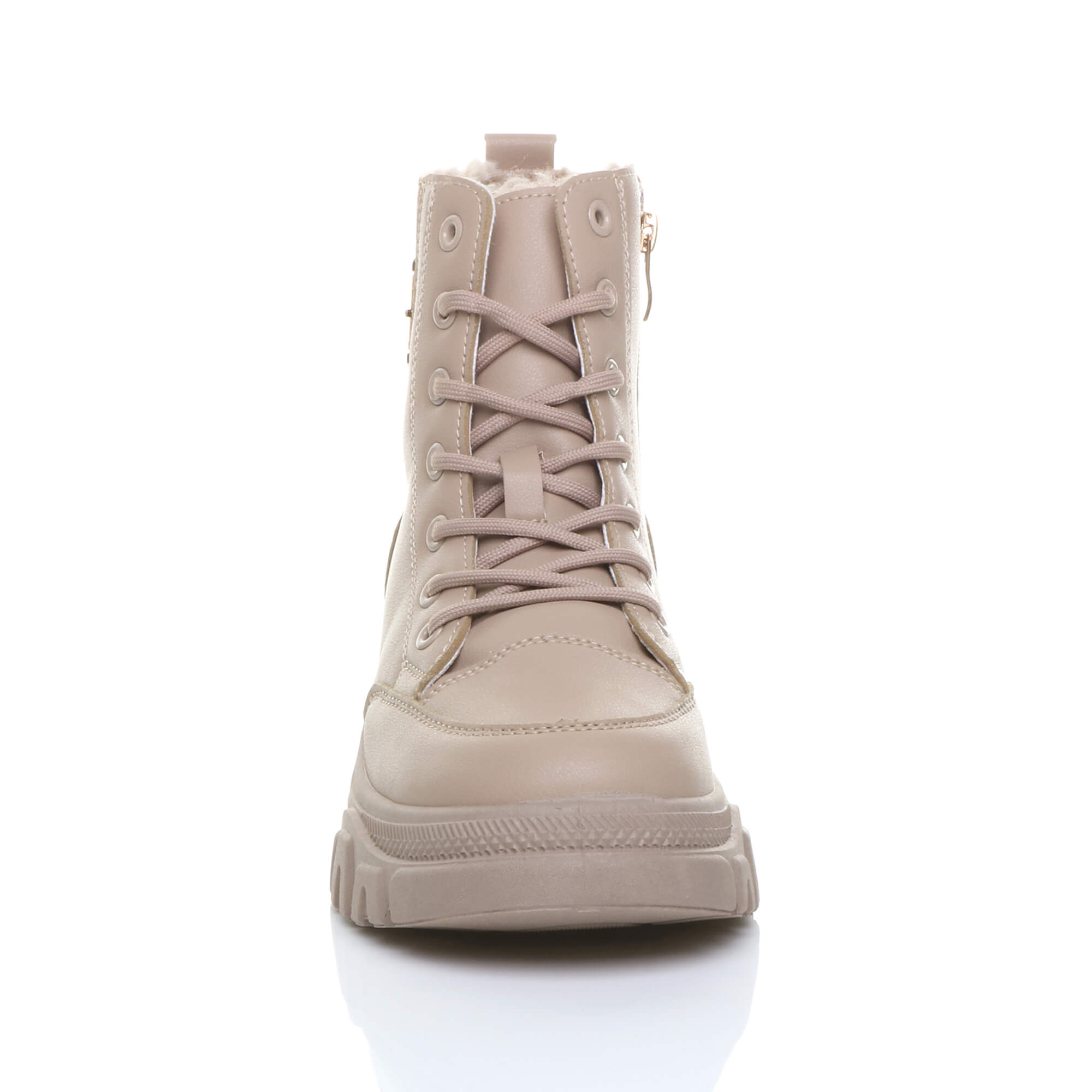 Camel AJVANI Camel Low Heel Chunky Flatform Ankle Boots, Image 6 of 6