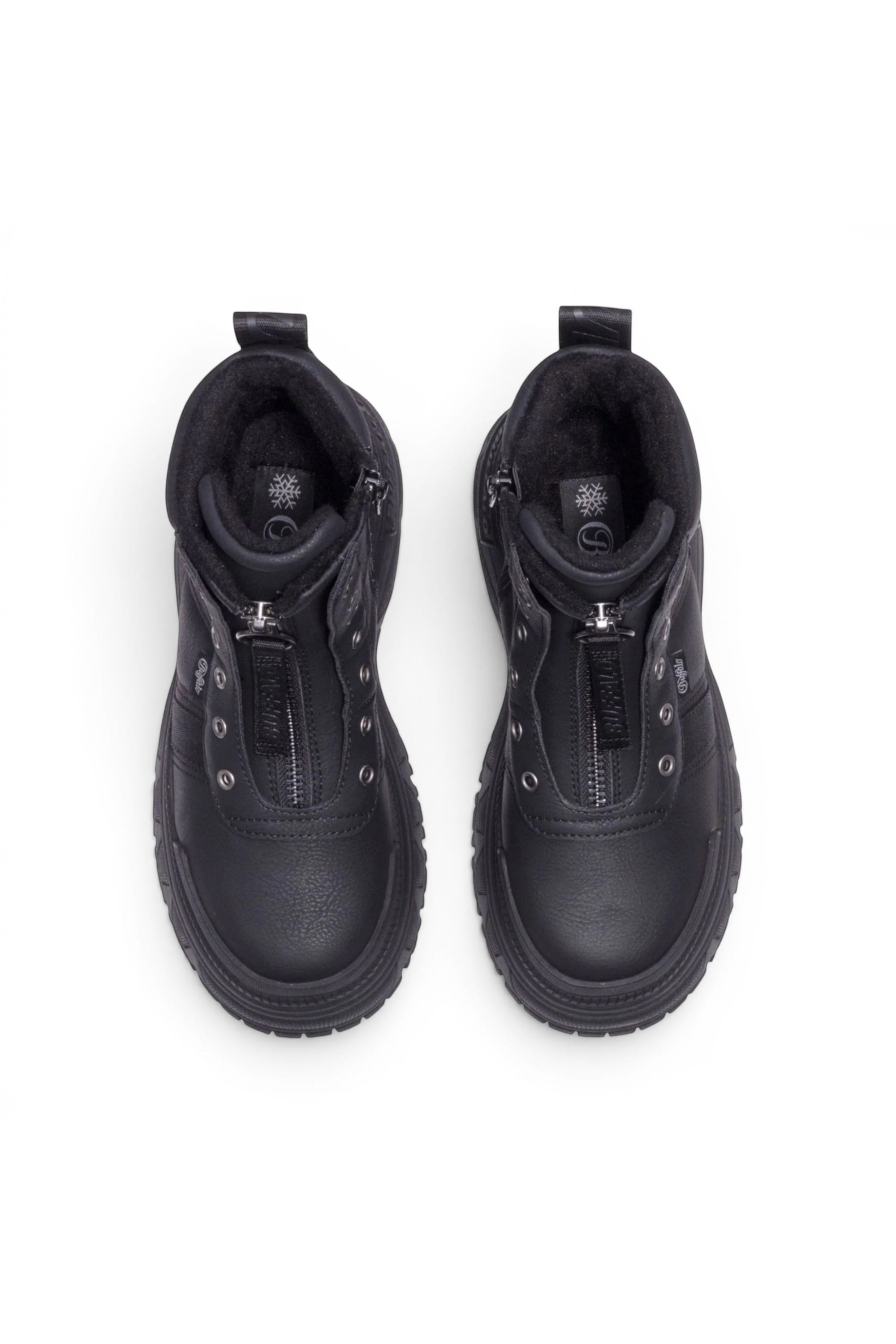 Black Womens Platform High Ankle Boots-Fusion, Image 7 of 7